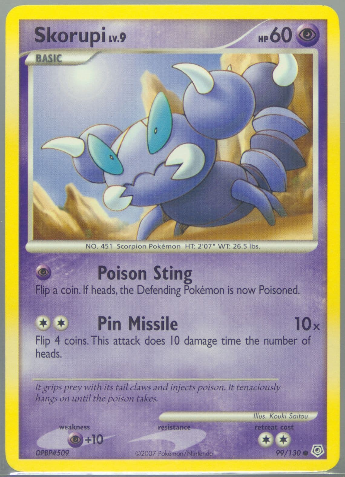 Skorupi (99) 2007 Pokemon Diamond & Pearl