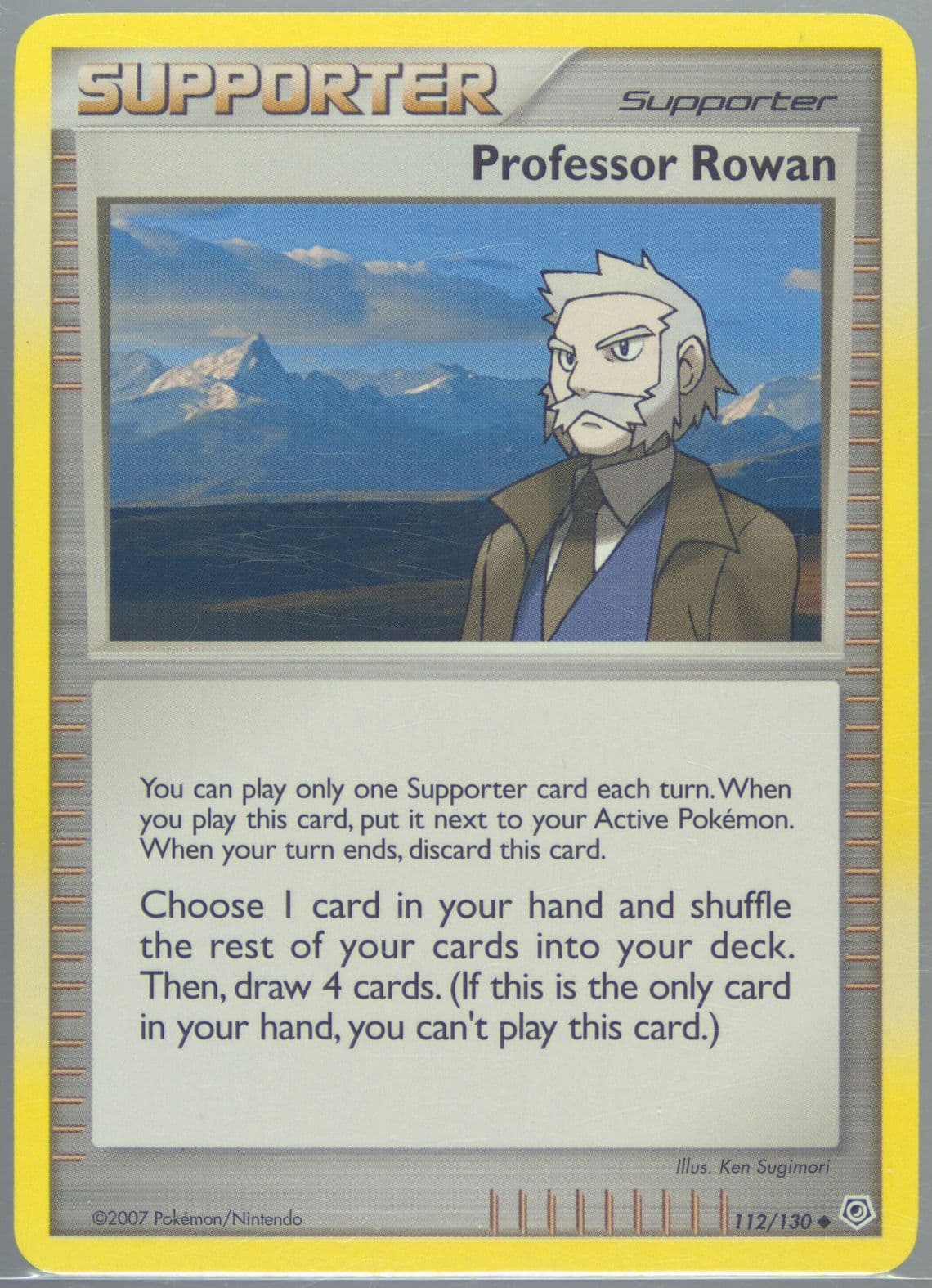 Professor Rowan (112) 2007 Pokemon Diamond & Pearl