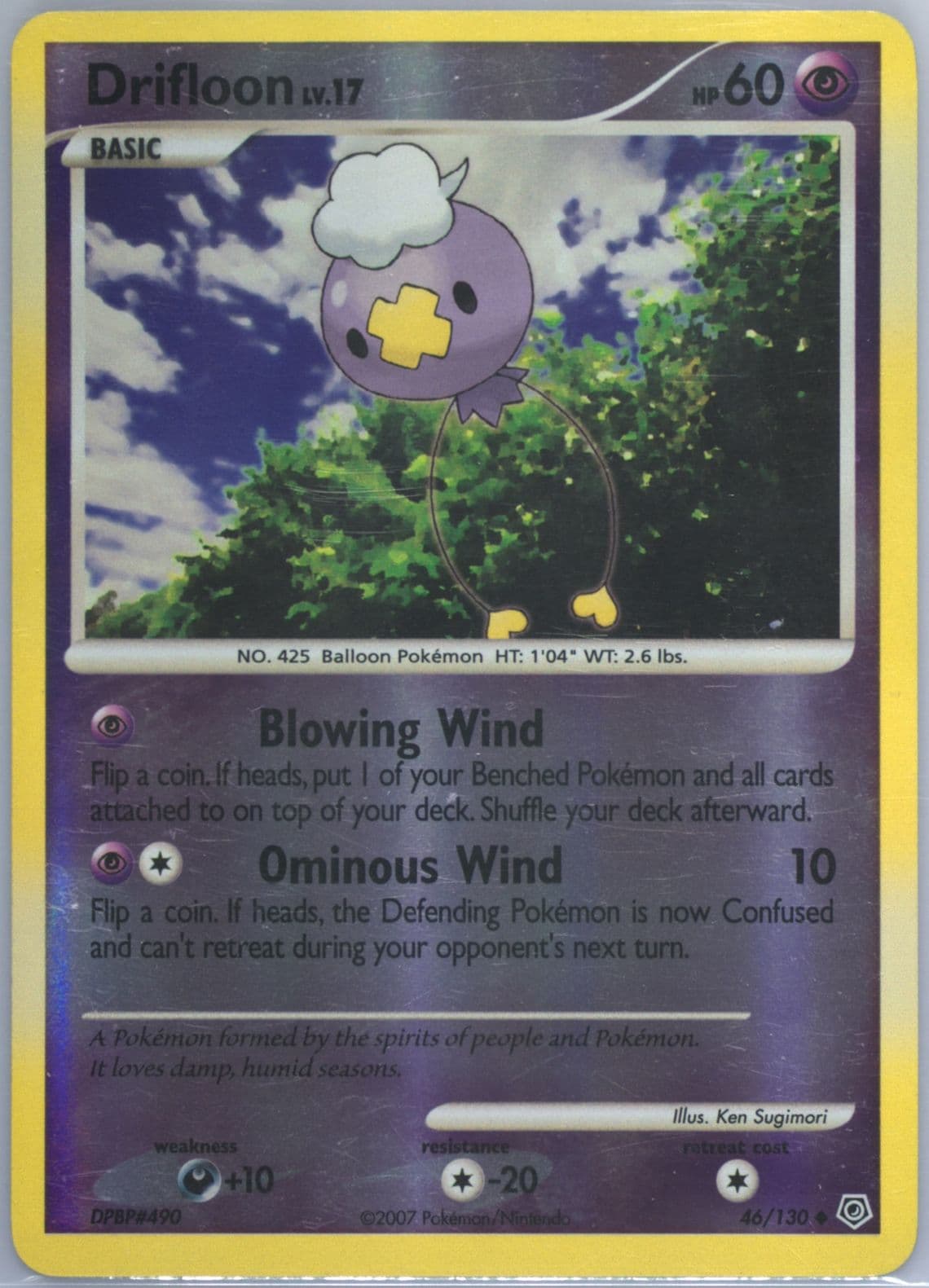 Drifloon-Reverse Foil (46) 2007 Pokemon Diamond & Pearl