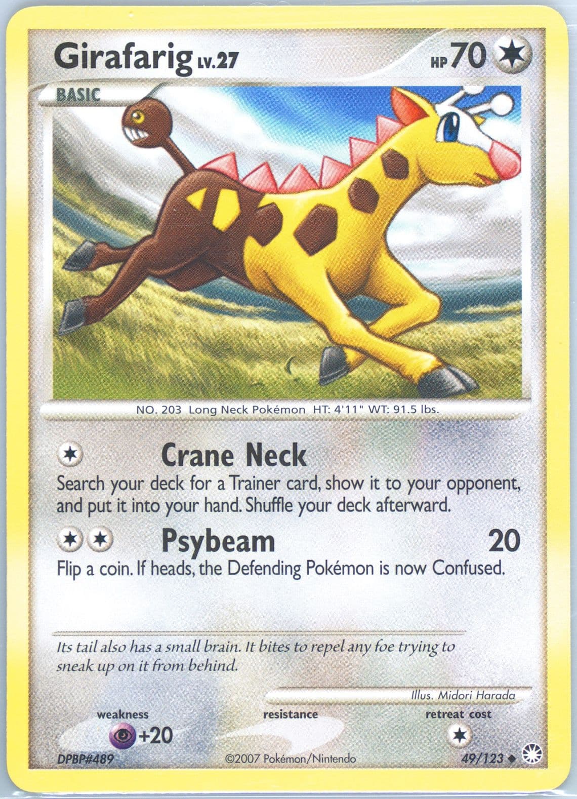 Girafarig (49) 2007 Pokemon Diamond & Pearl Mysterious Treasures