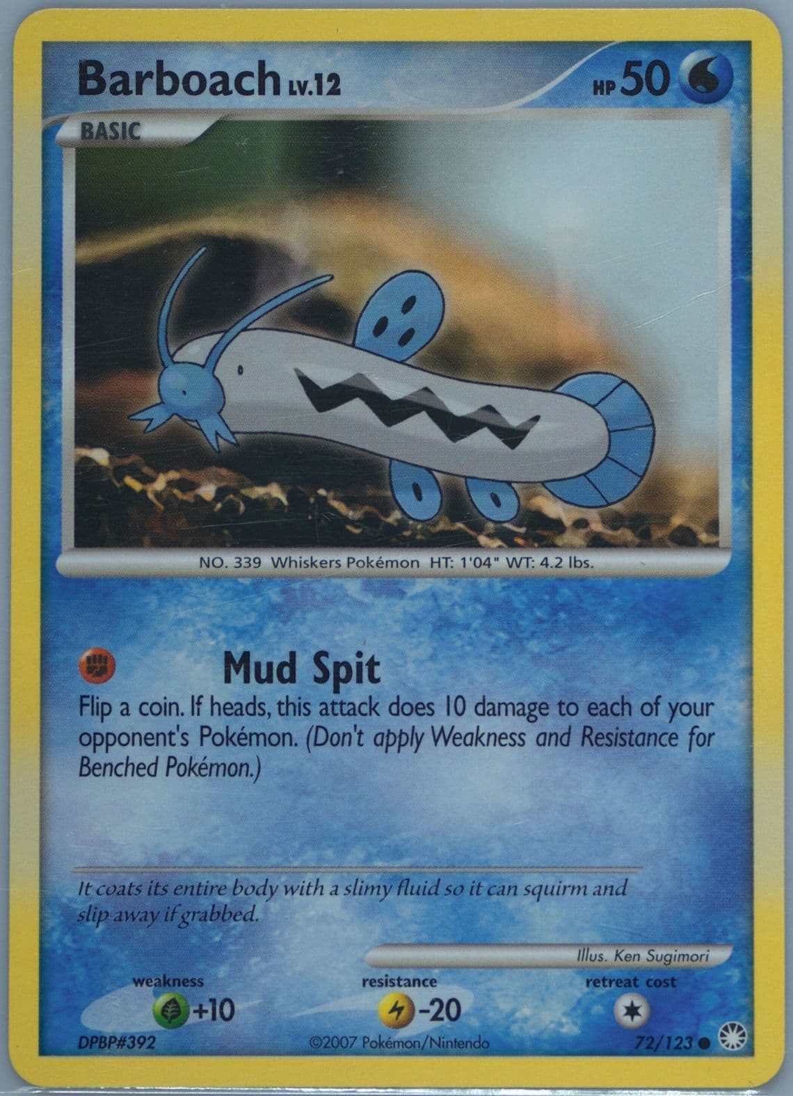 Barboach (72) 2007 Pokemon Diamond & Pearl Mysterious Treasures