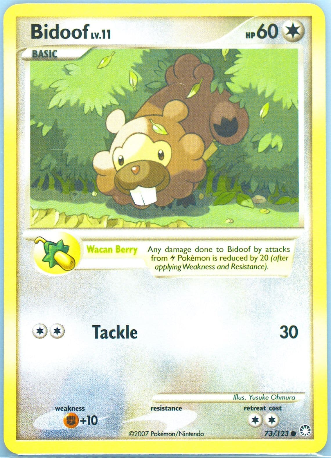 Bidoof (73) 2007 Pokemon Diamond & Pearl Mysterious Treasures