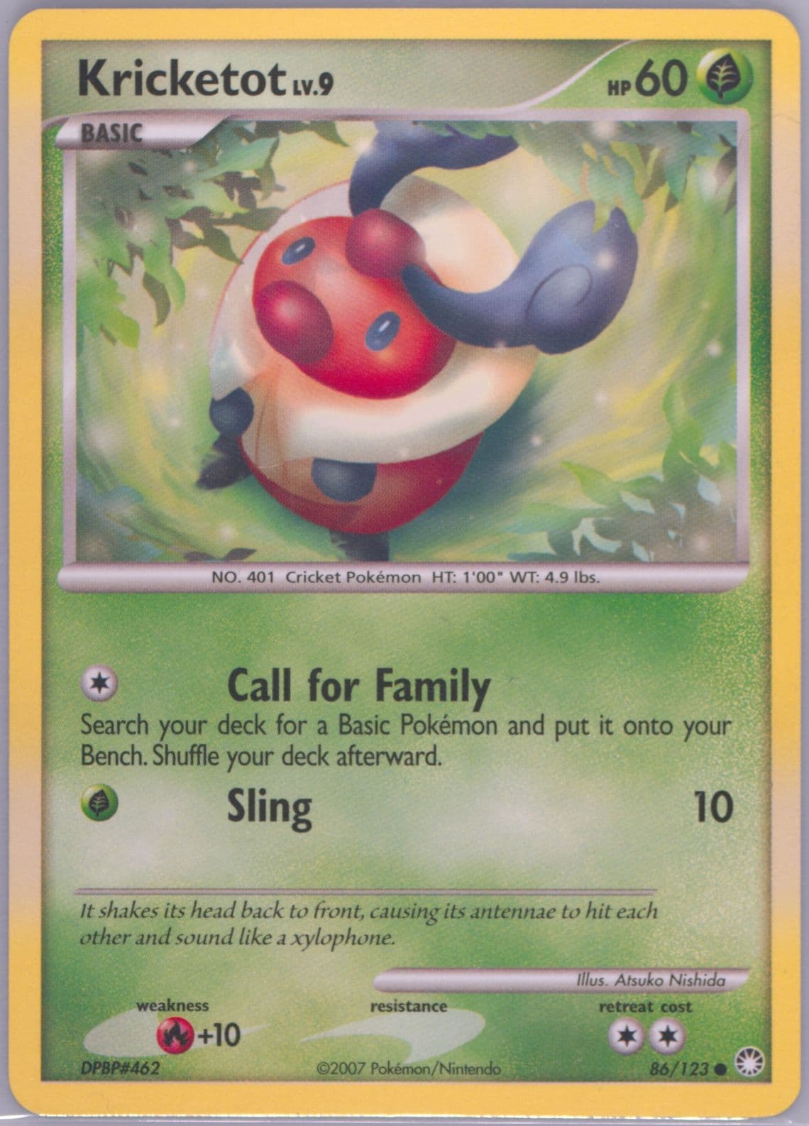 Kricketot (86) 2007 Pokemon Diamond & Pearl Mysterious Treasures