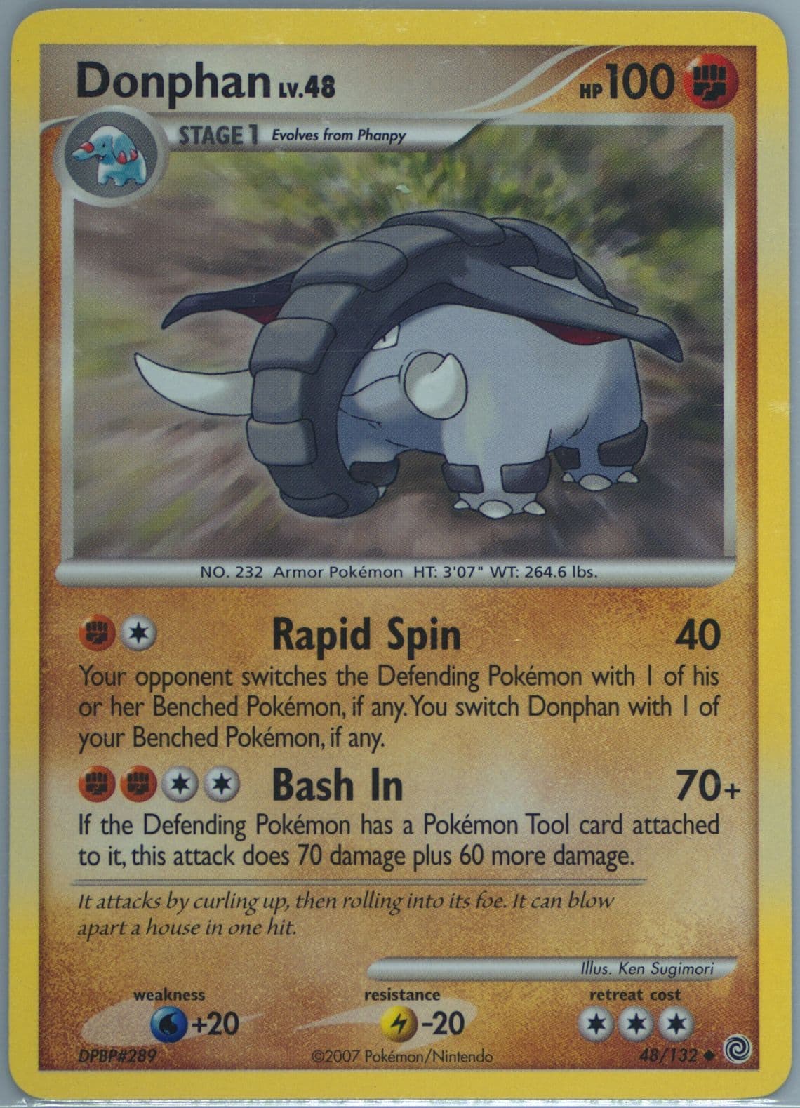 Donphan (48) 2007 Pokemon Diamond & Pearl Secret Wonders