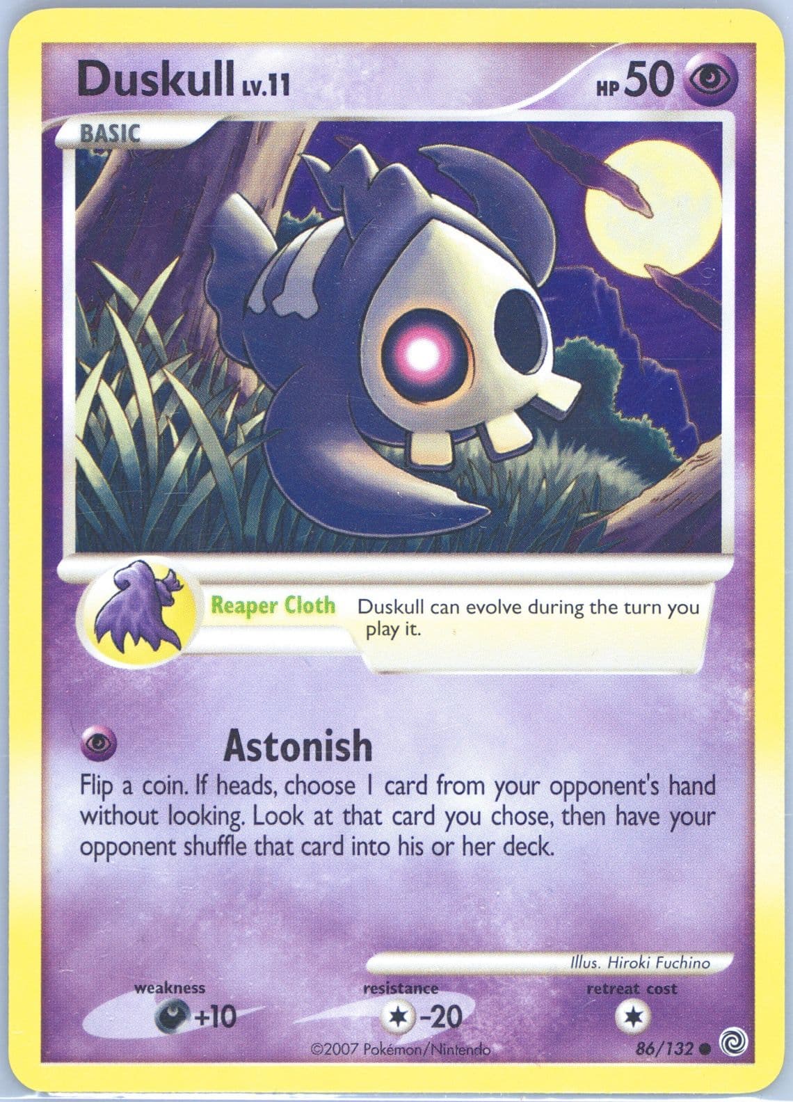 Duskull (86) 2007 Pokemon Diamond & Pearl Secret Wonders