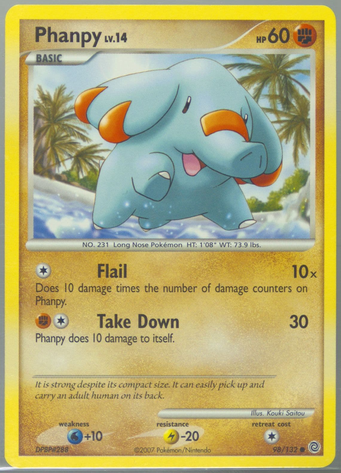 Phanpy (98) 2007 Pokemon Diamond & Pearl Secret Wonders