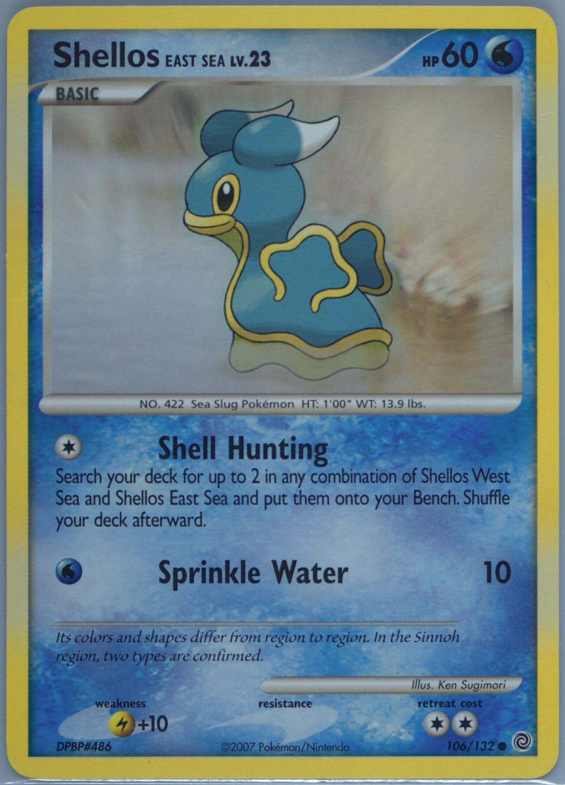 Shellos (East Sea) (106) 2007 Pokemon Diamond & Pearl Secret Wonders