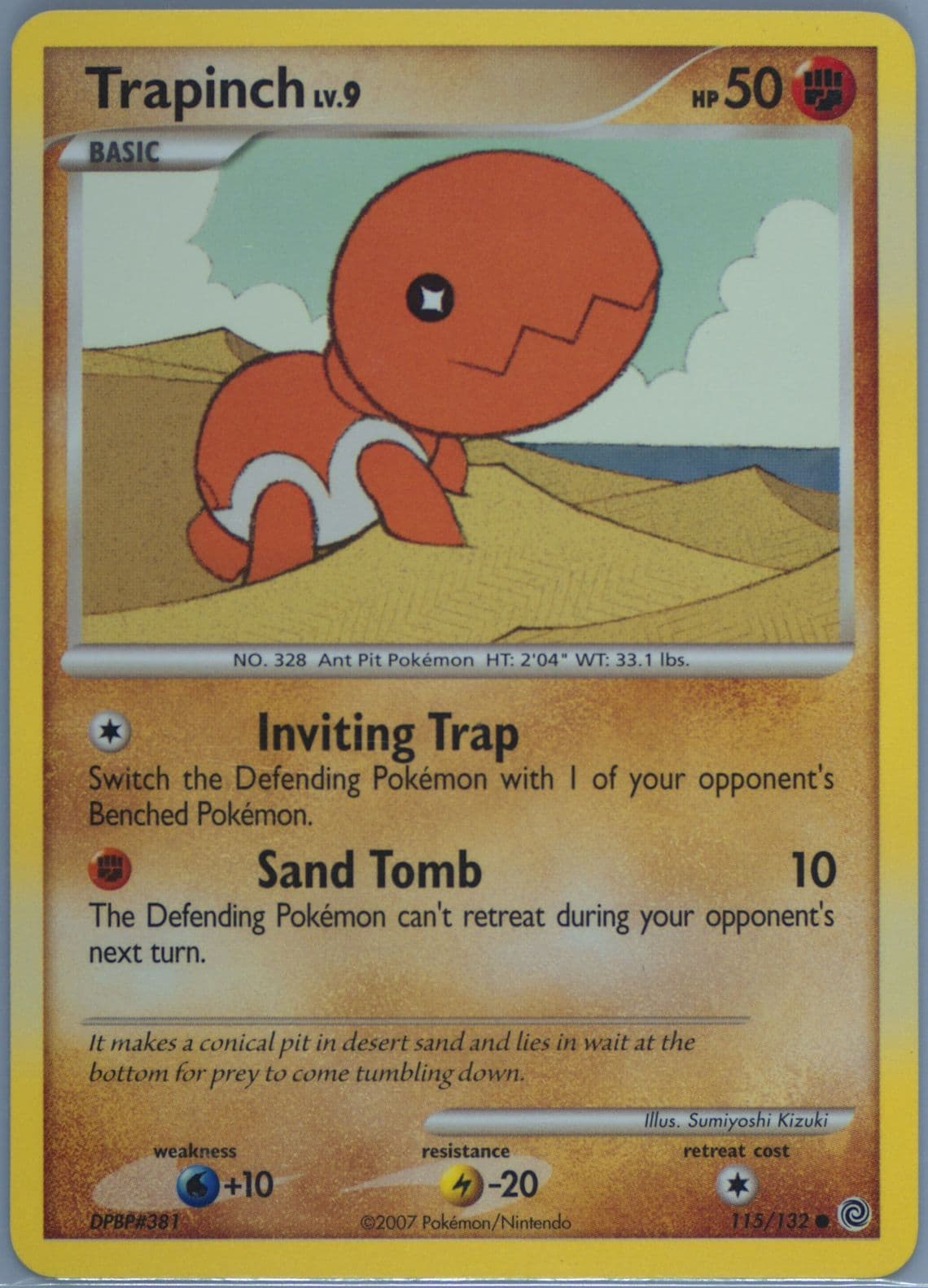 Trapinch (115) 2007 Pokemon Diamond & Pearl Secret Wonders