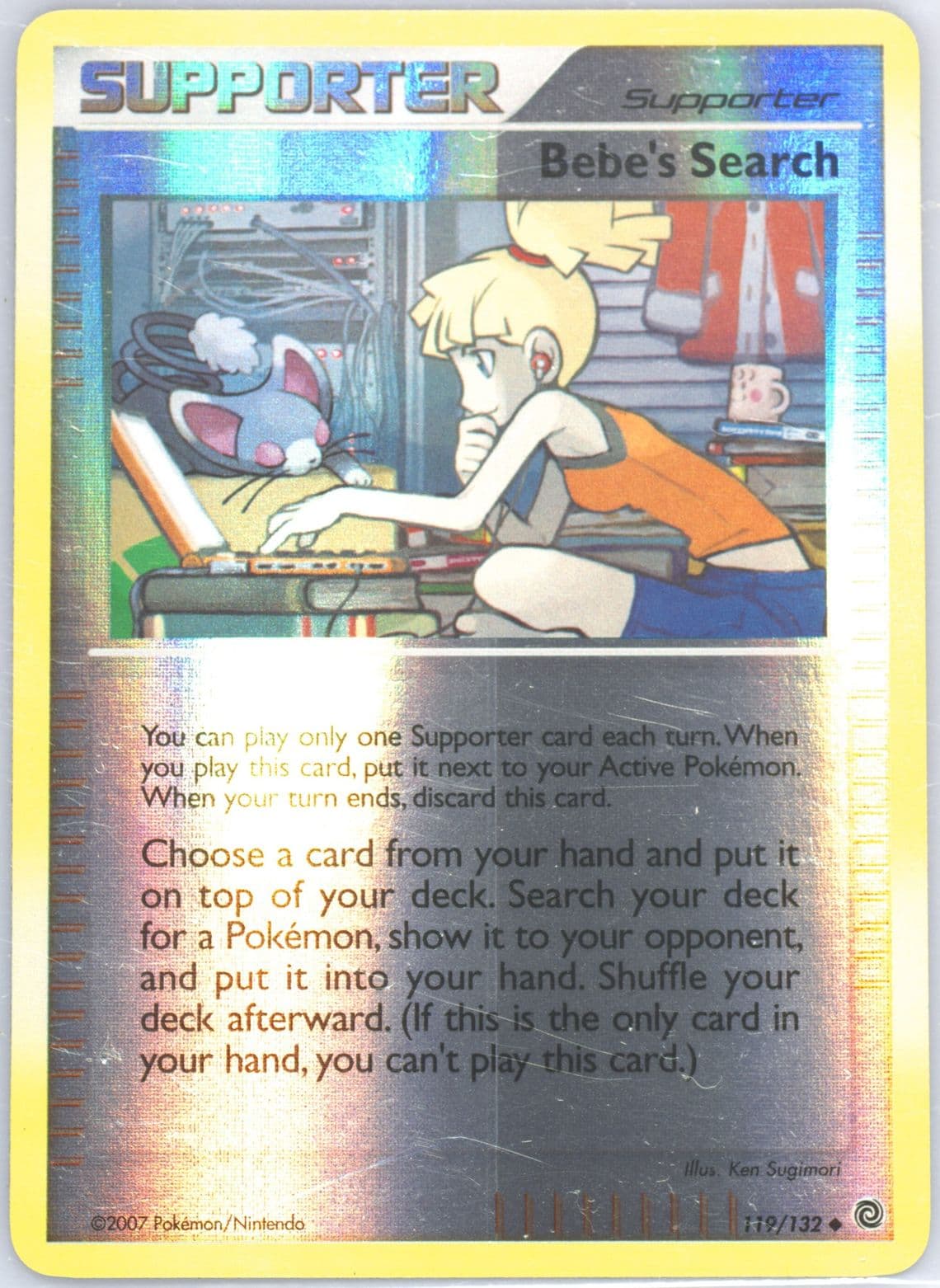 Bebe's Search-Reverse Foil (119) 2007 Pokemon Diamond & Pearl Secret Wonders