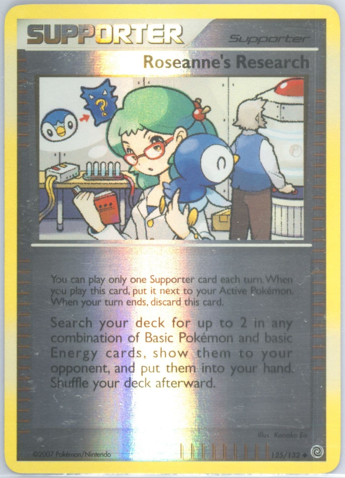 Roseanne's Research-Reverse Foil (125) 2007 Pokemon Diamond & Pearl Secret Wonders