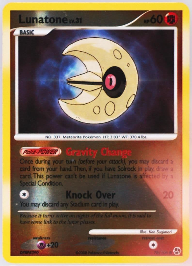 Lunatone (76) 2008 Pokemon Diamond & Pearl Great Encounters