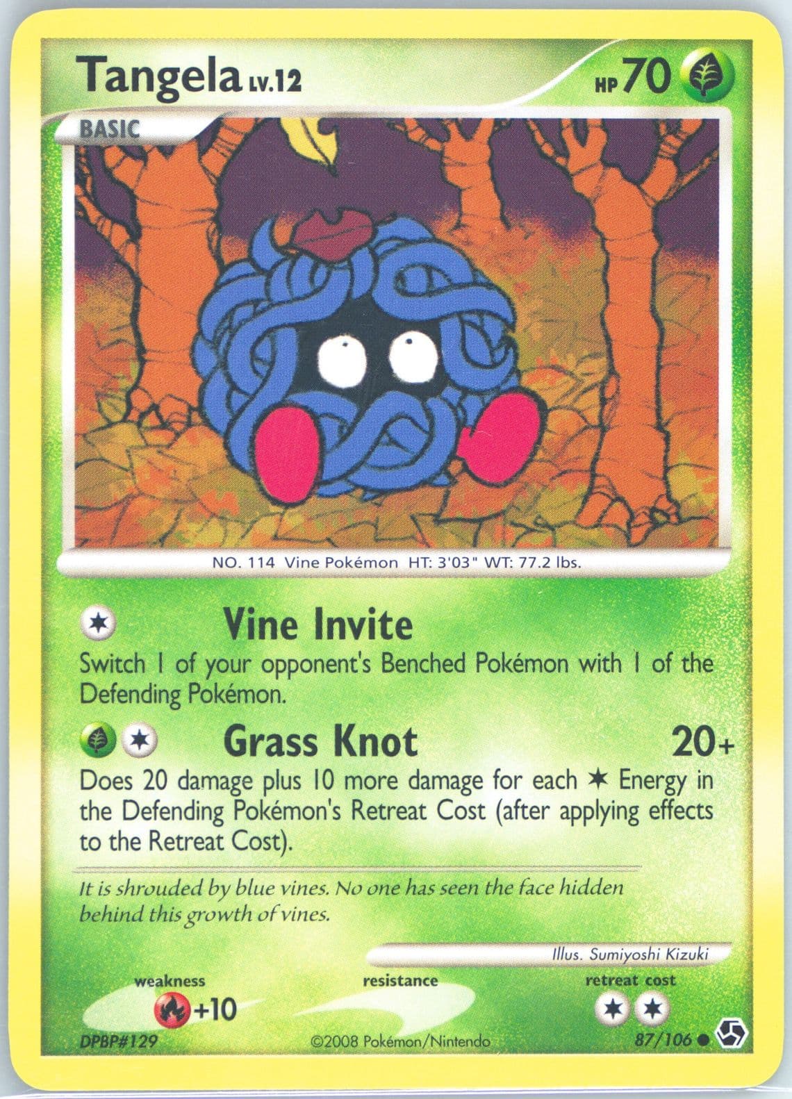 Tangela (87) 2008 Pokemon Diamond & Pearl Great Encounters