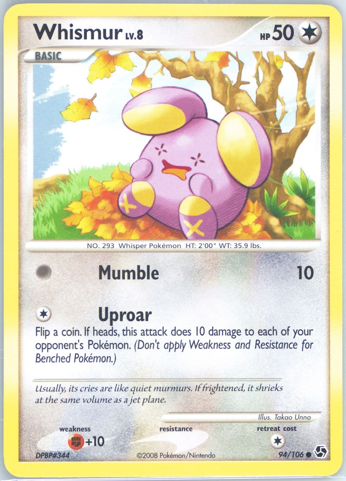 Whismur (94) 2008 Pokemon Diamond & Pearl Great Encounters