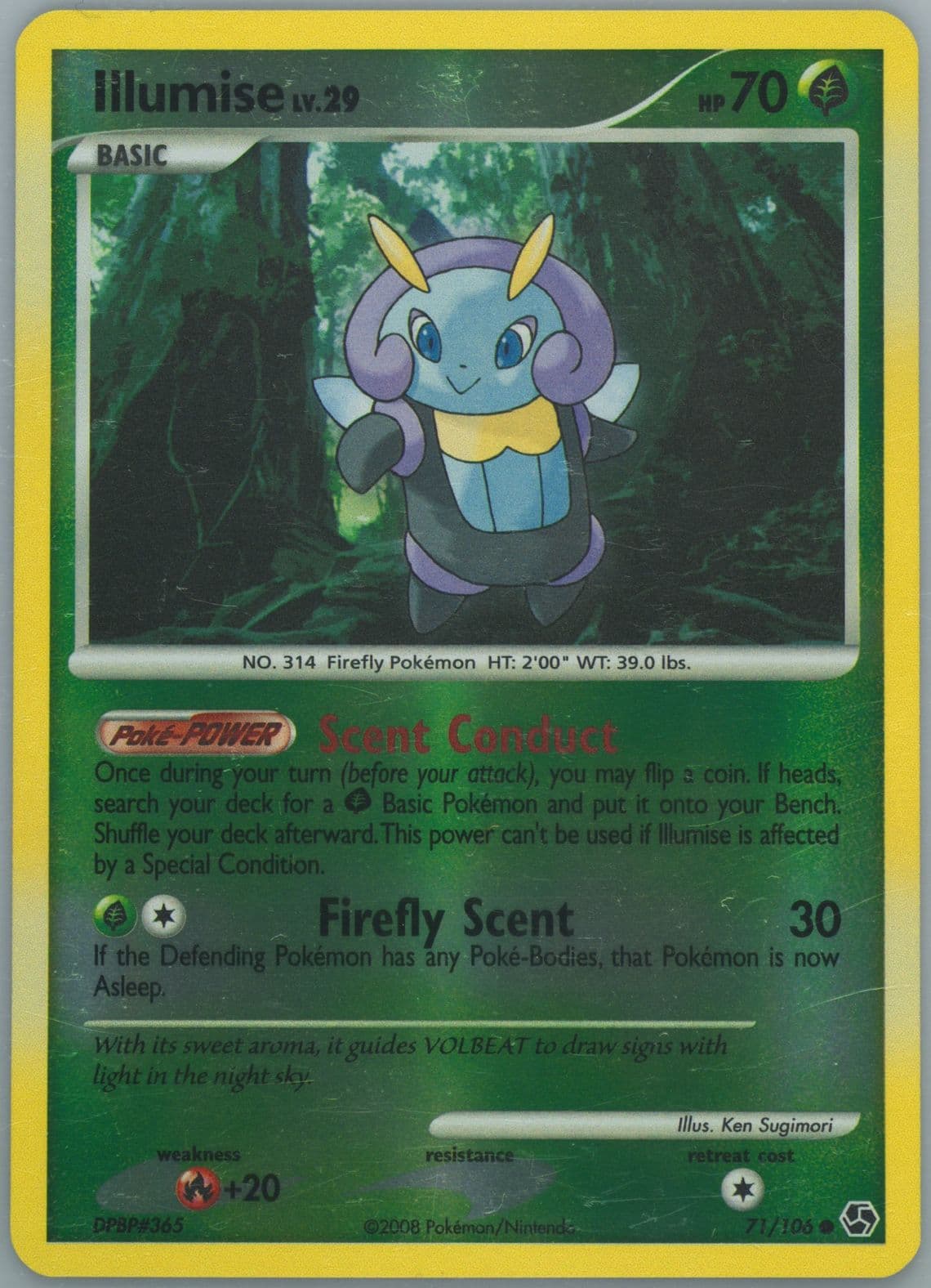 Illumise-Reverse Foil (71) 2008 Pokemon Diamond & Pearl Great Encounters