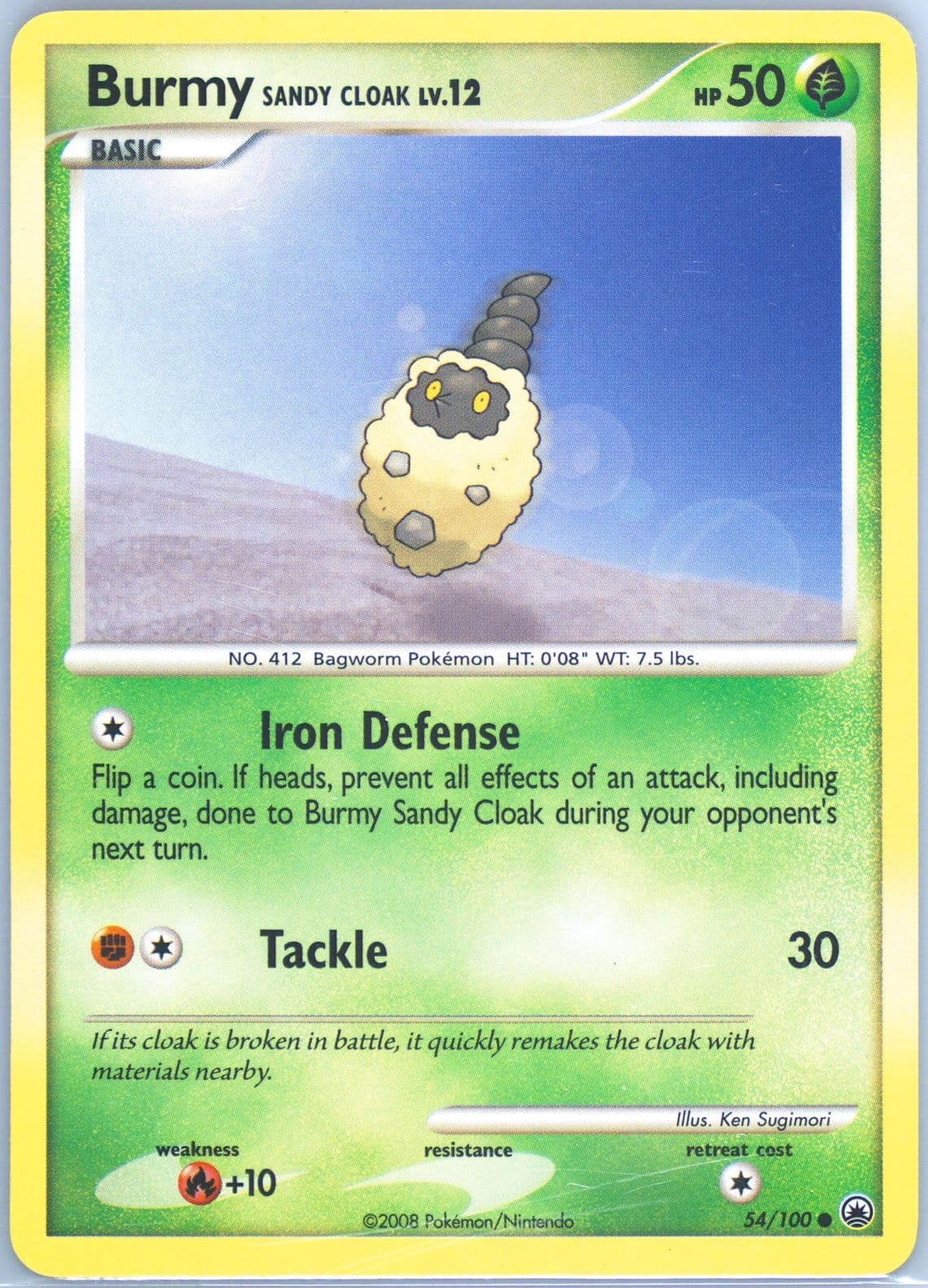 Burmy (Sandy Cloak) (54) 2008 Pokemon Diamond & Pearl Majestic Dawn