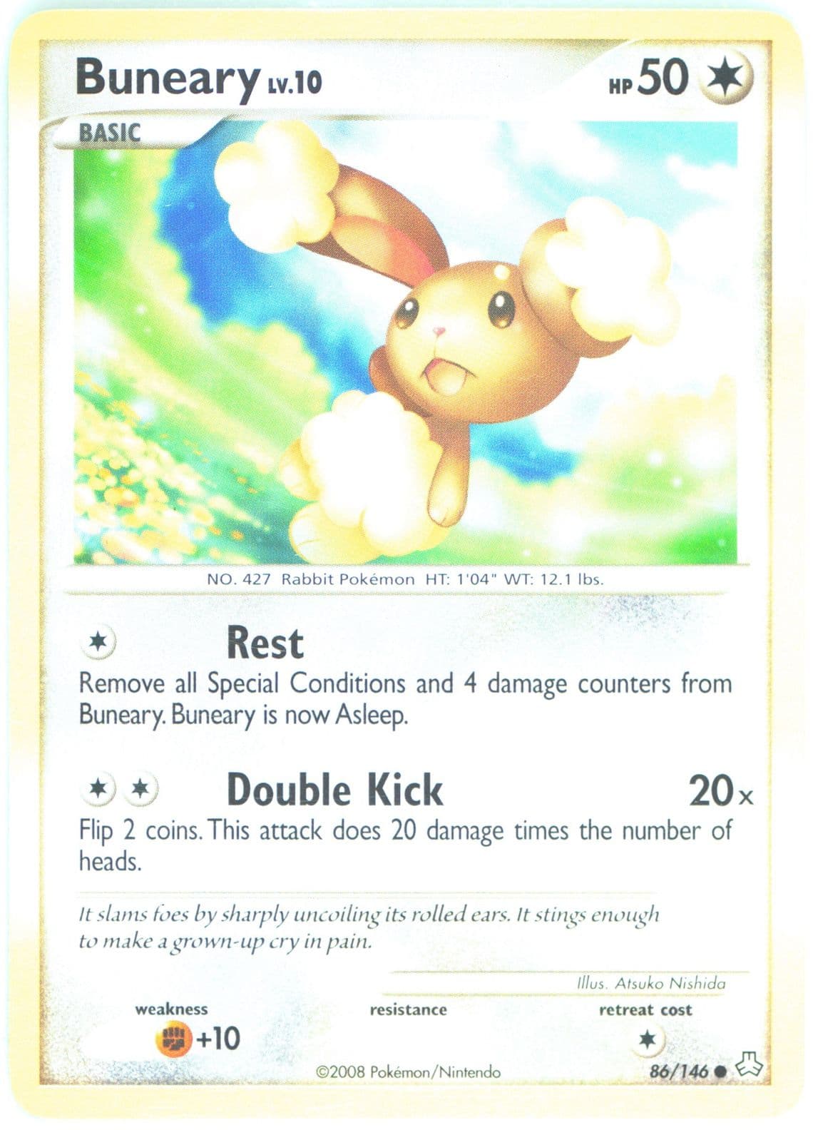 Buneary (86) 2008 Pokemon Diamond & Pearl Legends Awakened