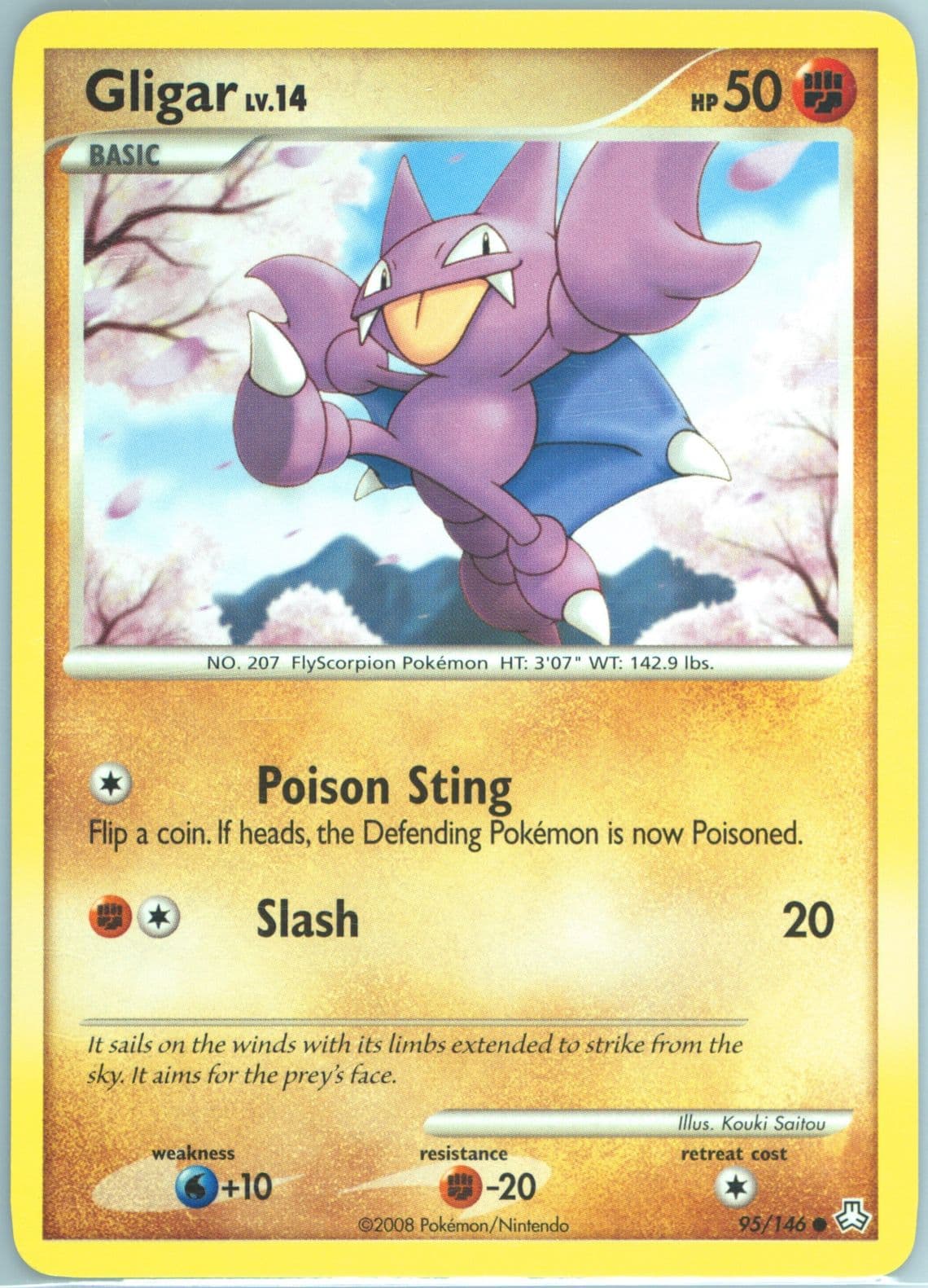 Gligar (95) 2008 Pokemon Diamond & Pearl Legends Awakened
