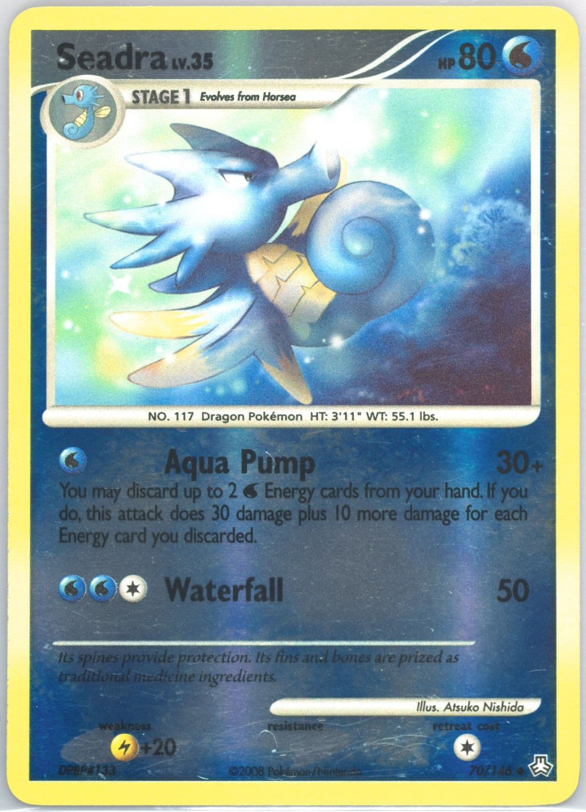 Seadra-Reverse Foil (70) 2008 Pokemon Diamond & Pearl Legends Awakened