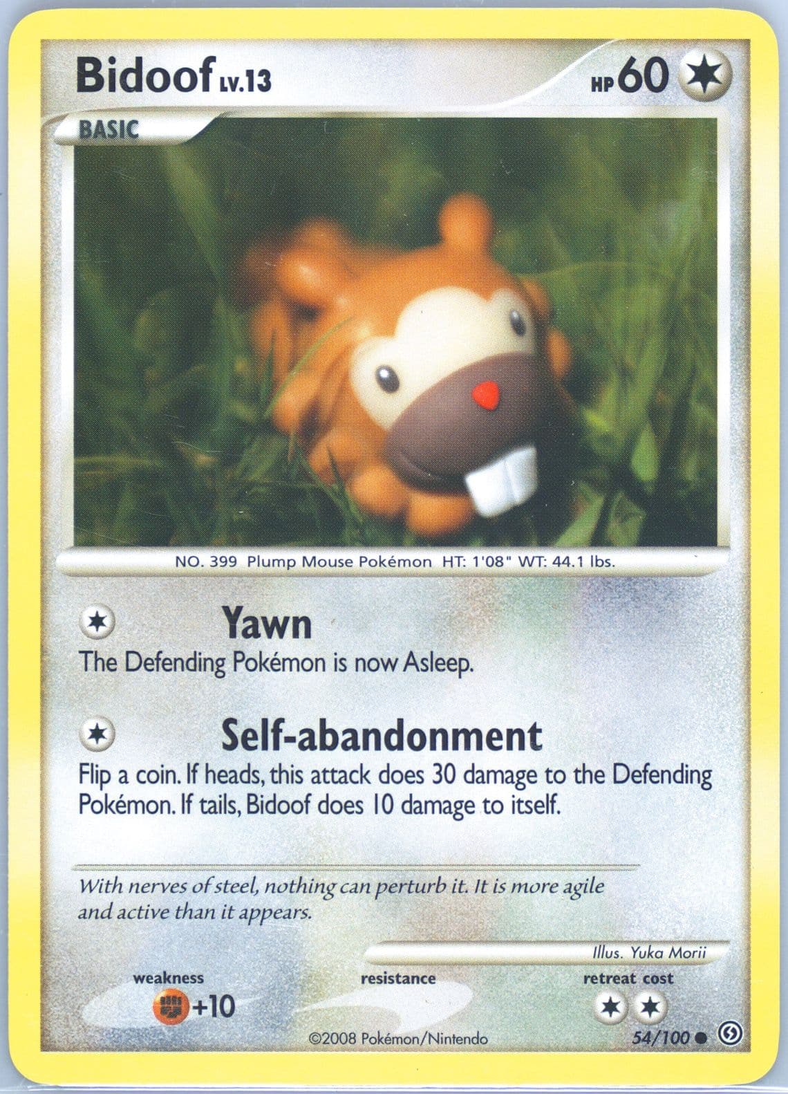 Bidoof (54) 2008 Pokemon Diamond & Pearl Stormfront