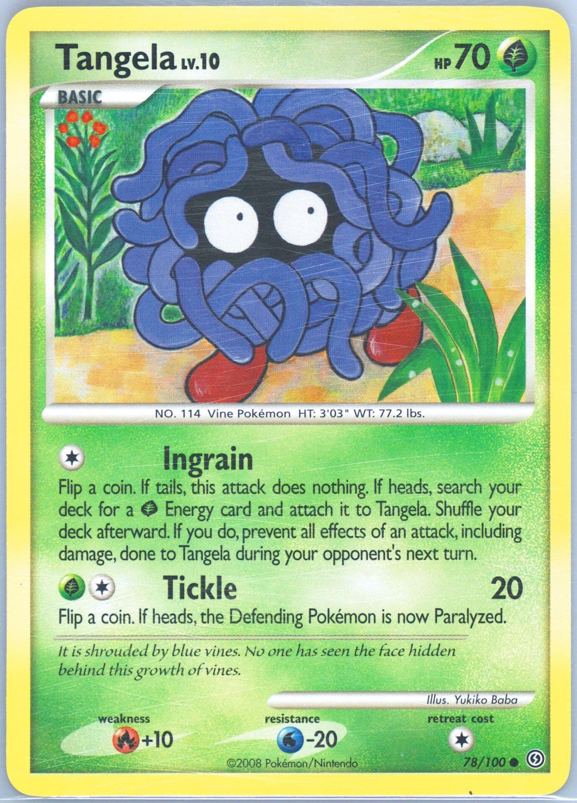 Tangela (78) 2008 Pokemon Diamond & Pearl Stormfront