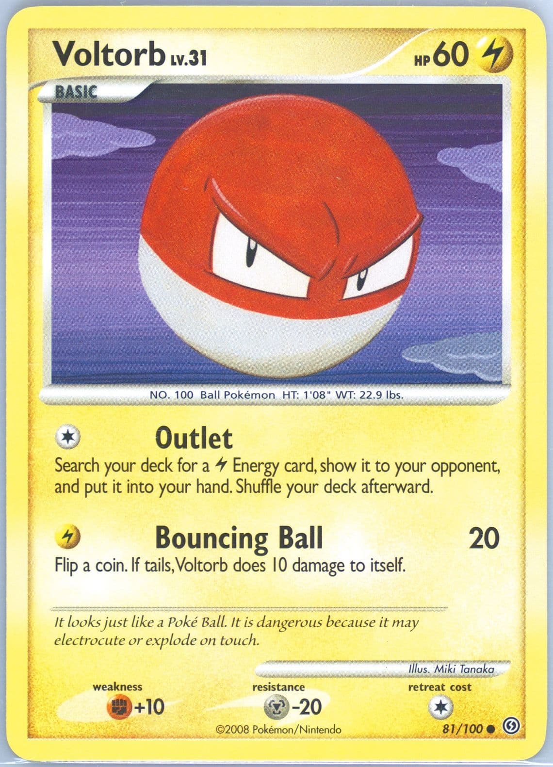 Voltorb (81) 2008 Pokemon Diamond & Pearl Stormfront