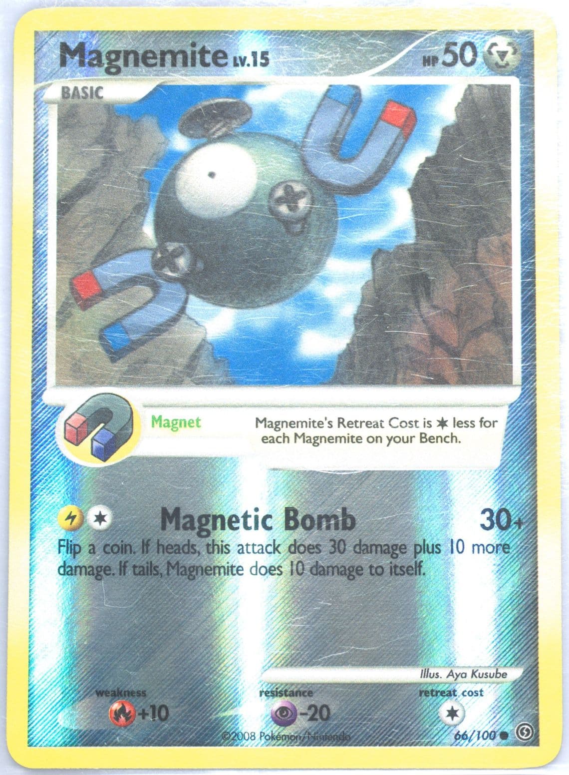 Magnemite-Reverse Foil (66) 2008 Pokemon Diamond & Pearl Stormfront