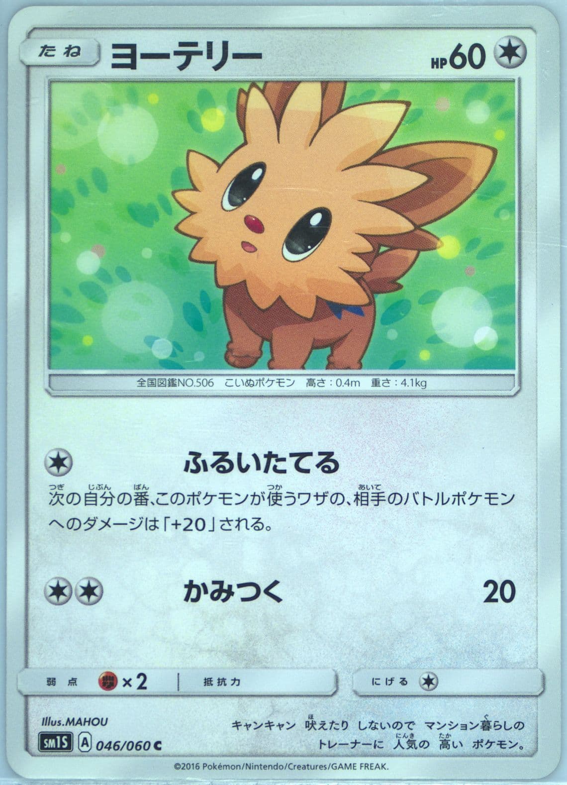 Lillipup (046) 2016 Pokemon Japanese Sun & Moon Collection Sun