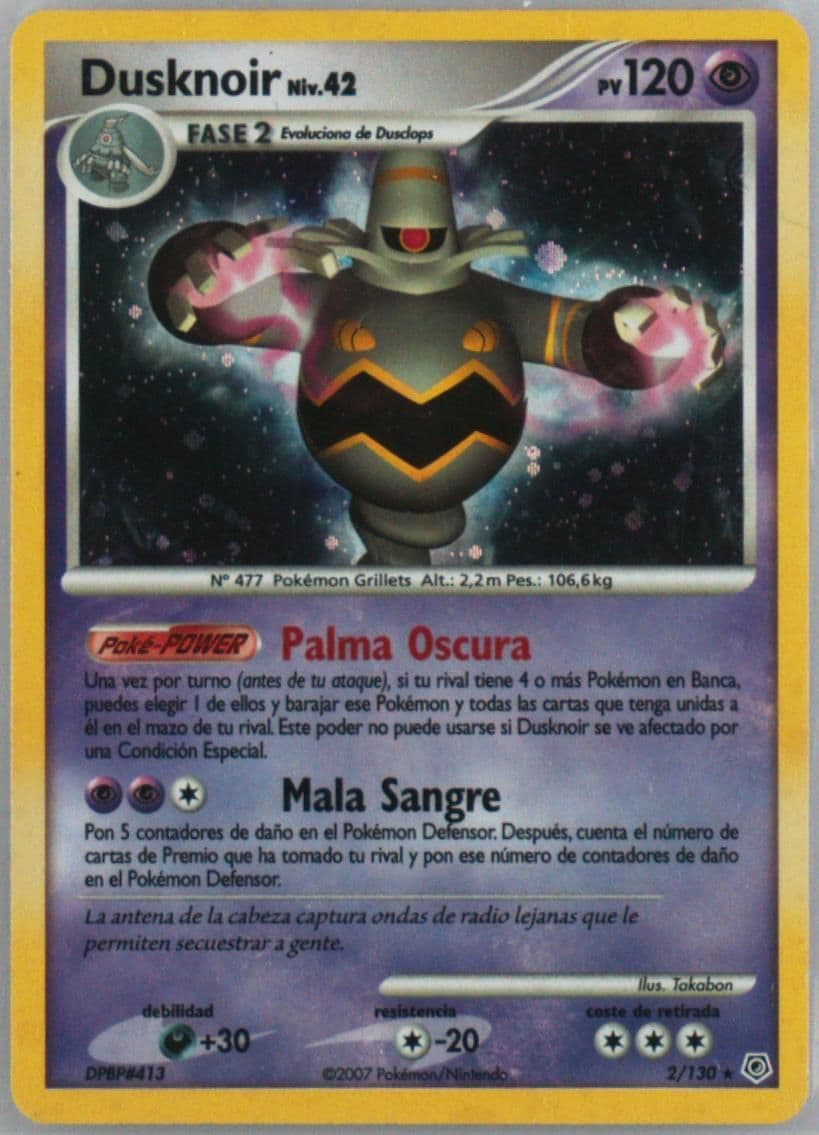 Dusknoir-Holo Spanish (2) 2007 Pokemon Diamond & Pearl