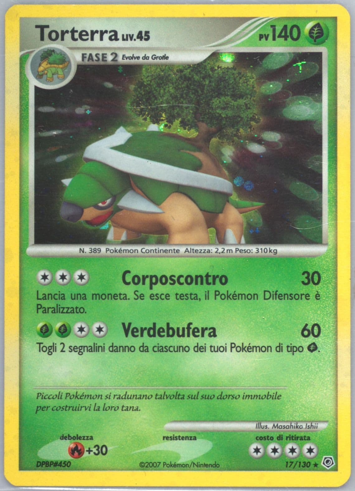 Torterra-Holo Italian (17) 2007 Pokemon Diamond & Pearl