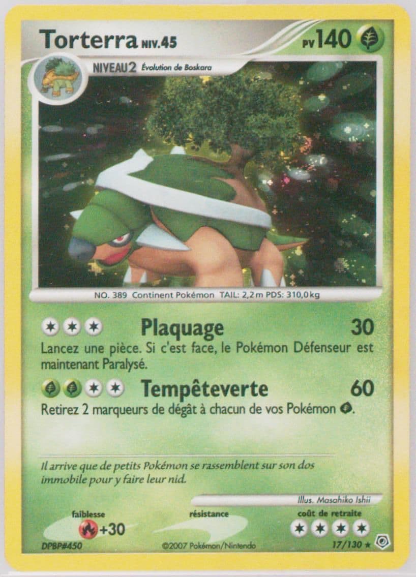 Torterra-Holo French (17) 2007 Pokemon Diamond & Pearl