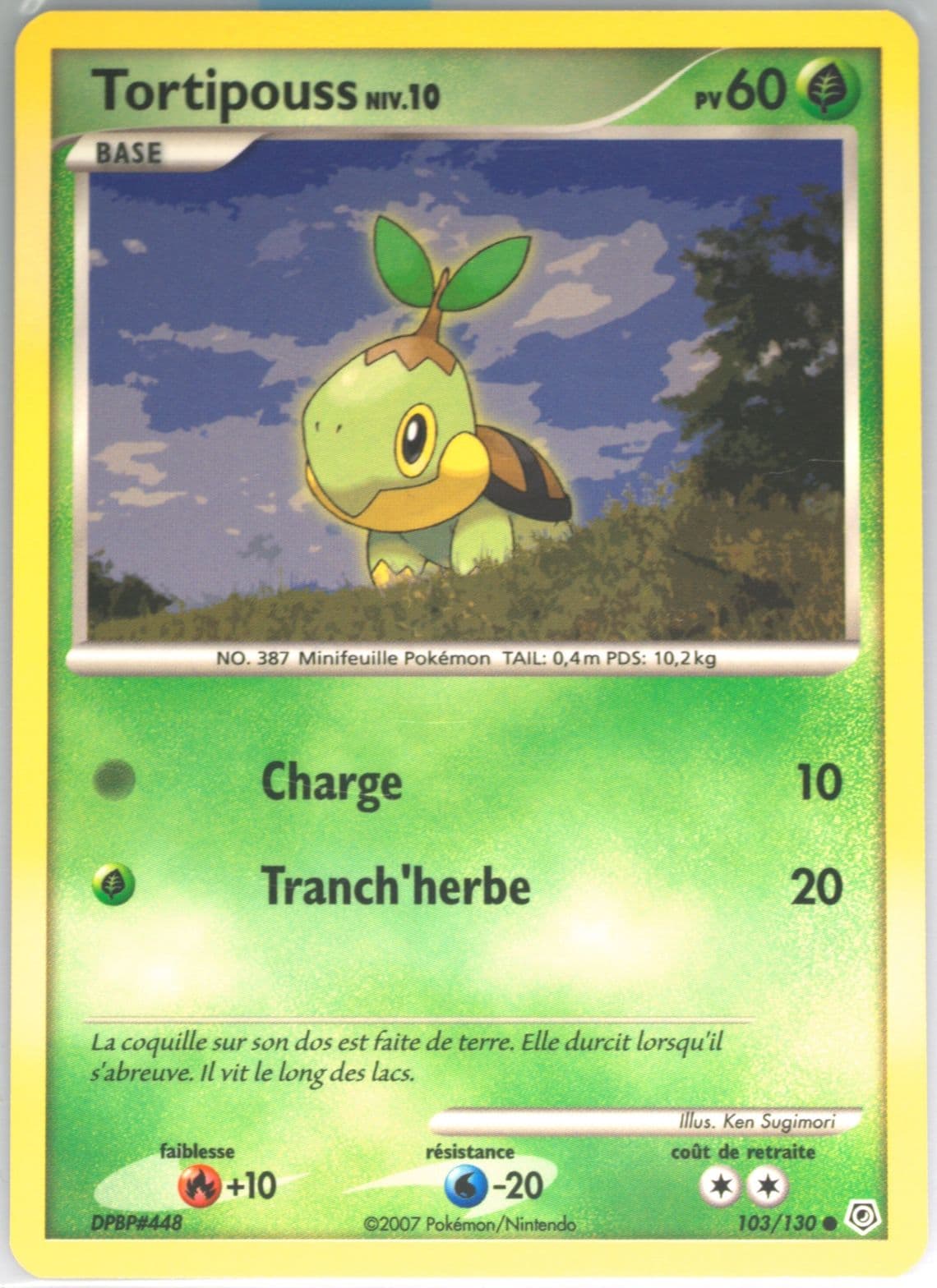 Tortipouss French (103) 2007 Pokemon Diamond & Pearl