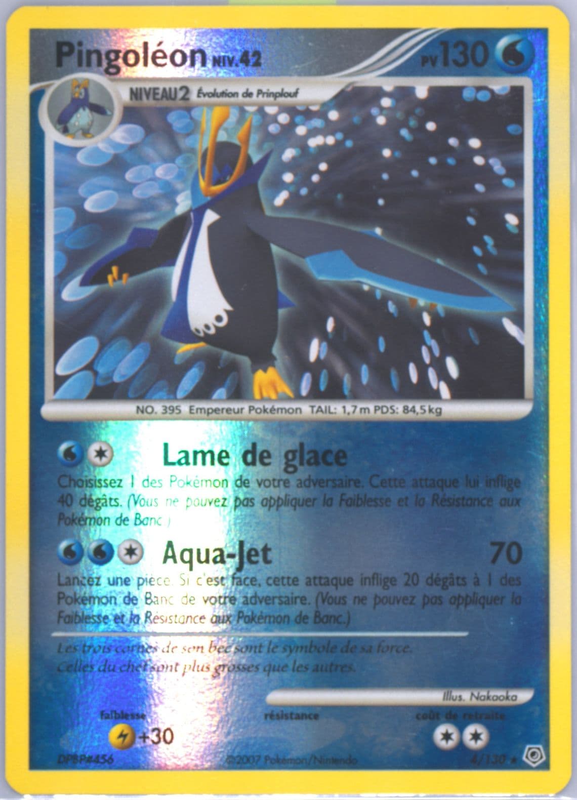 Pingoleon-Reverse Foil French (4) 2007 Pokemon Diamond & Pearl