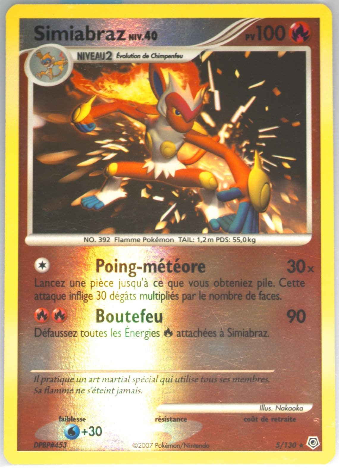 Simiabraz-Reverse Foil French (5) 2007 Pokemon Diamond & Pearl