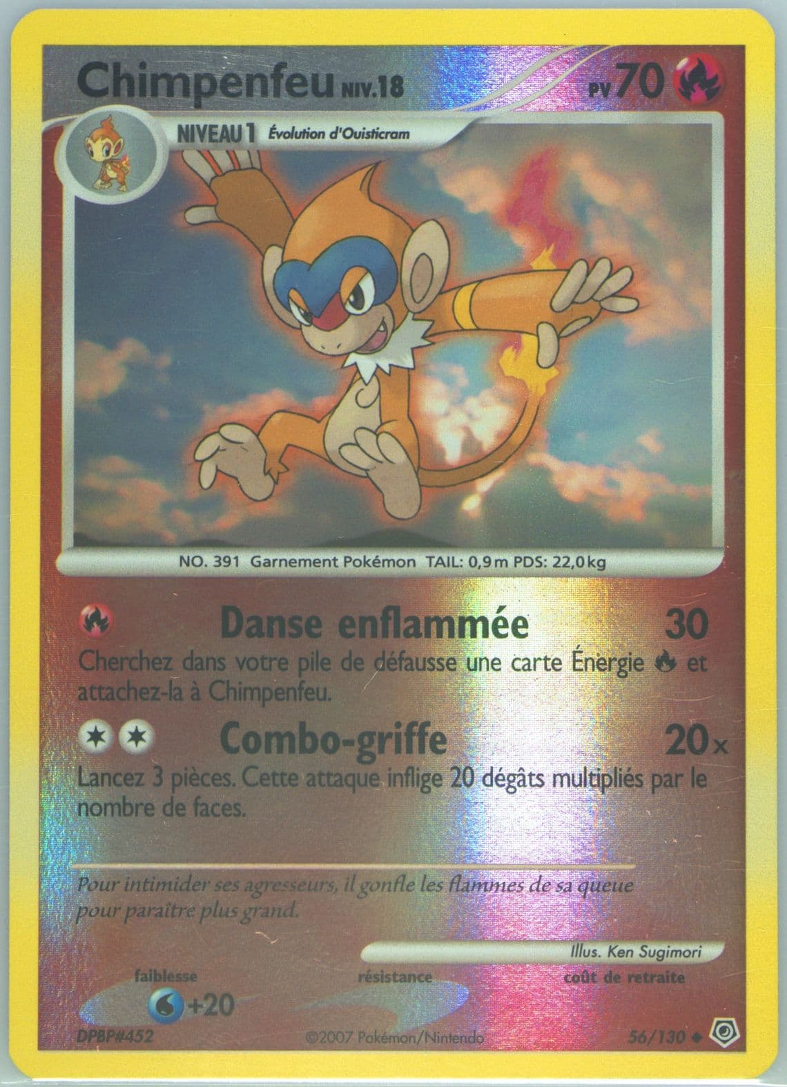 Chimpenfeu-Reverse Foil French (56) 2007 Pokemon Diamond & Pearl