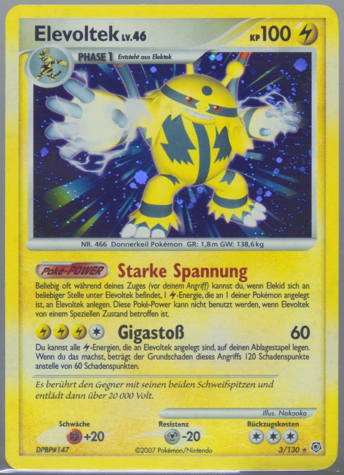 Elevoltek-Holo German (3) 2007 Pokemon Diamond & Pearl