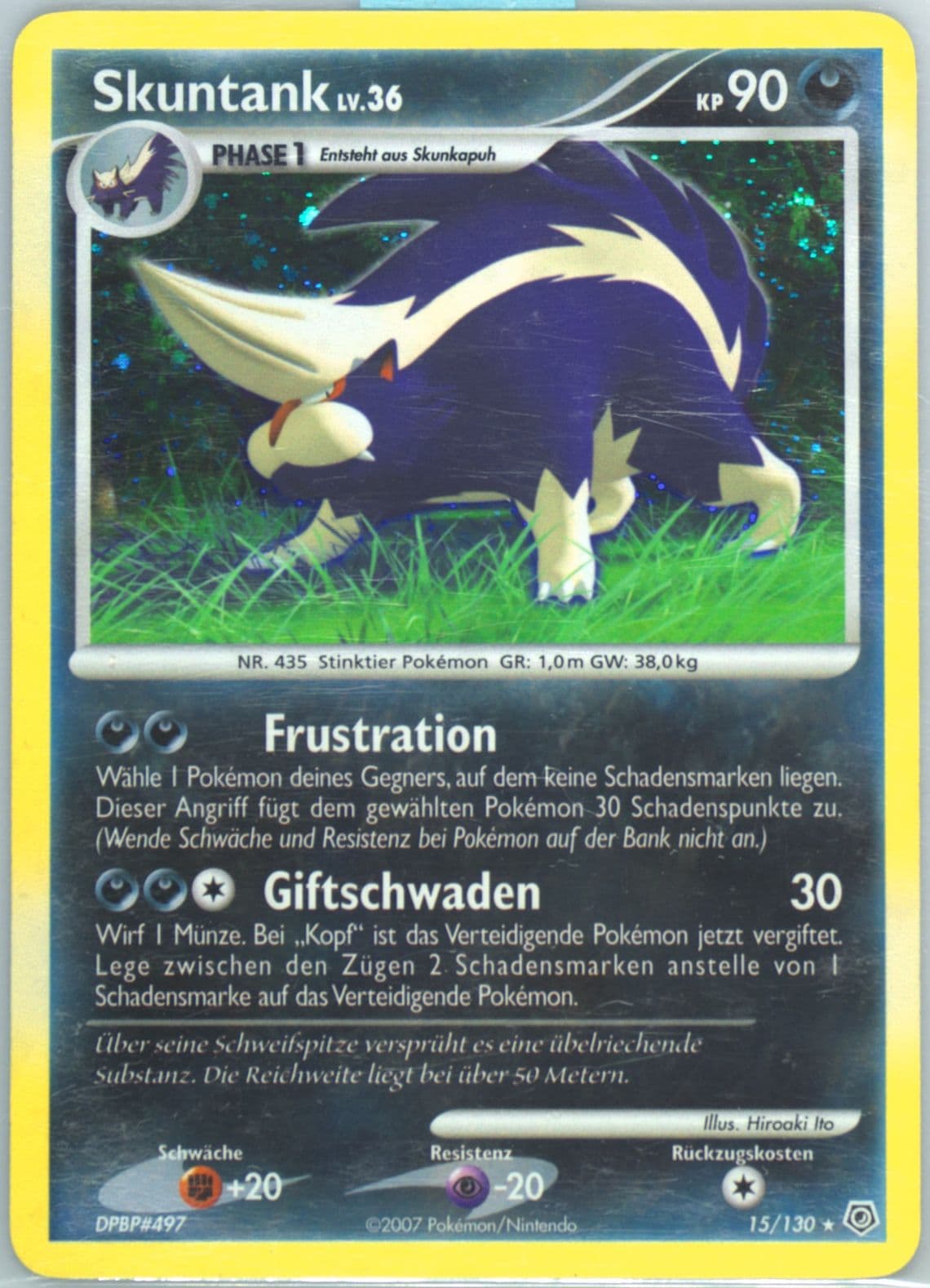Skuntank-Holo German (15) 2007 Pokemon Diamond & Pearl
