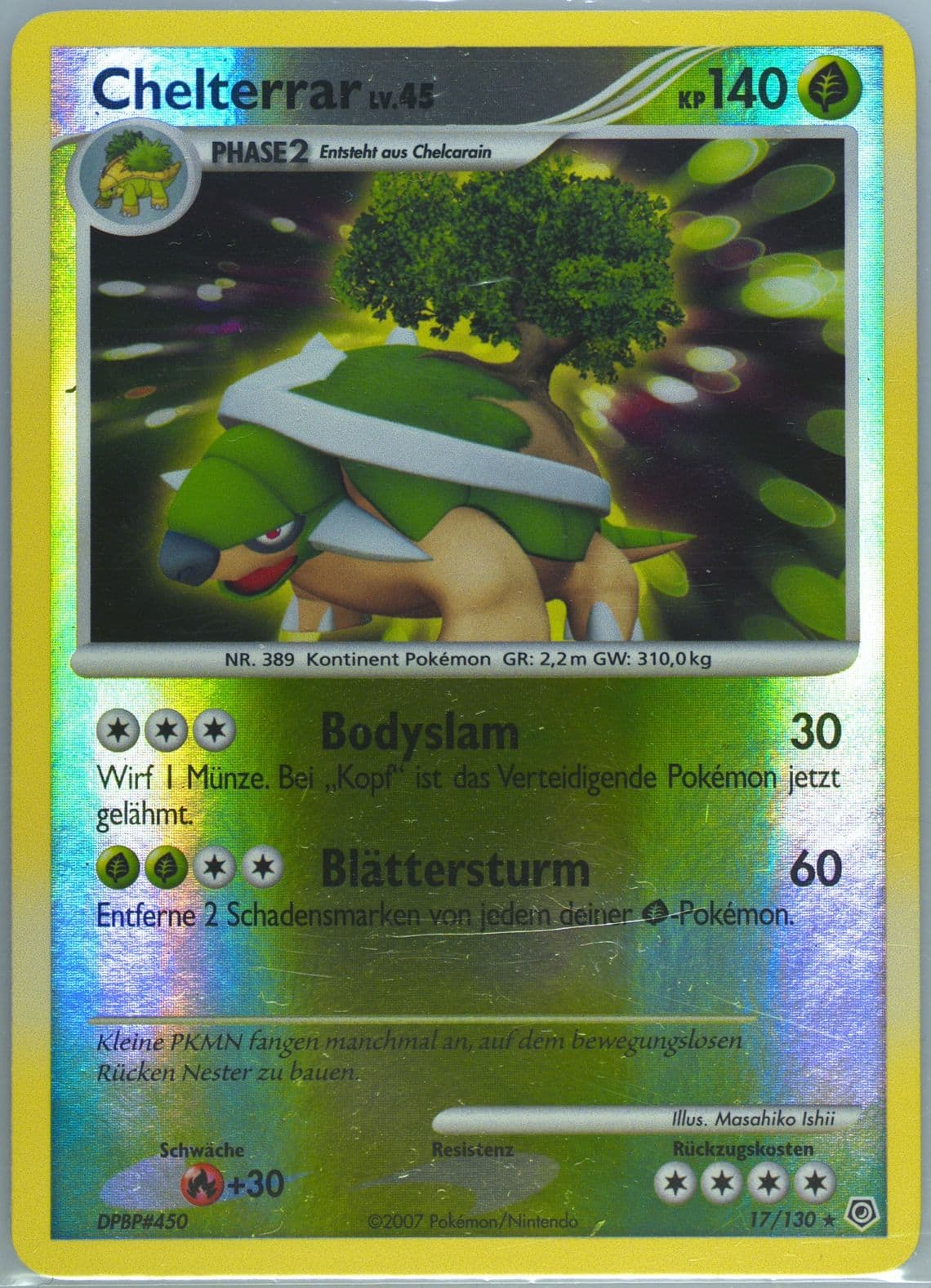 Chelterrar-Reverse Foil German (17) 2007 Pokemon Diamond & Pearl