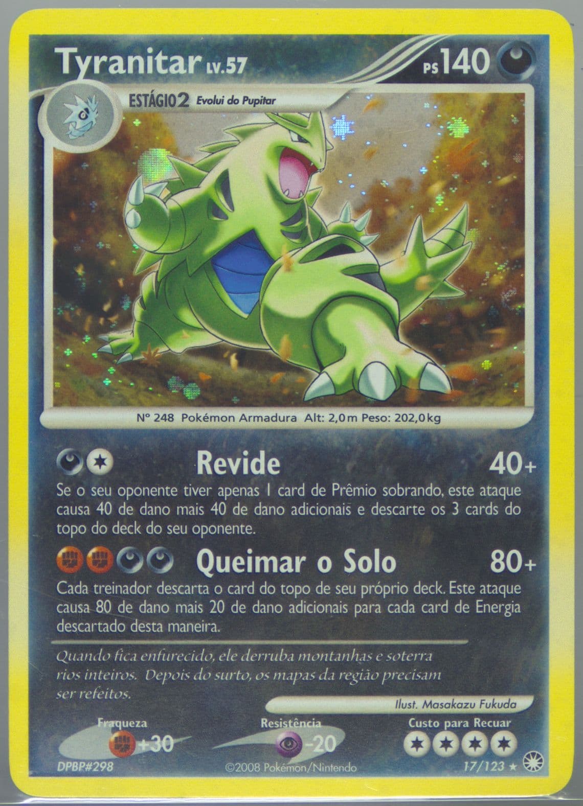 Tyranitar-Holo Spanish (17) 2007 Pokemon Diamond & Pearl Mysterious Treasures