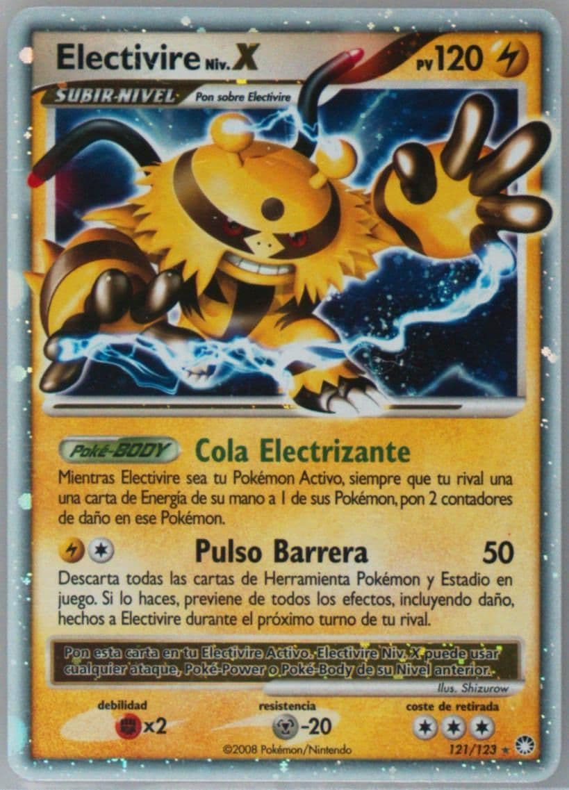 Electivire Niv.X-Holo Spanish (121) 2007 Pokemon Diamond & Pearl Mysterious Treasures