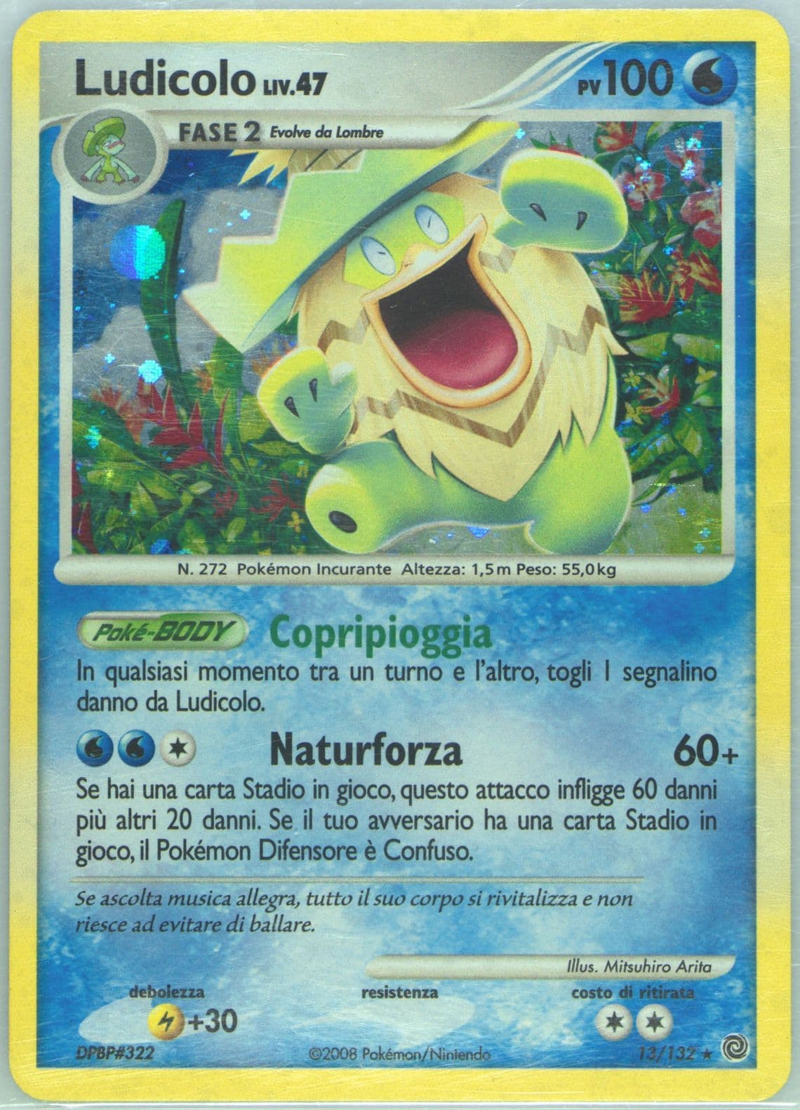 Ludicolo-Holo Italian (13) 2007 Pokemon Diamond & Pearl Secret Wonders