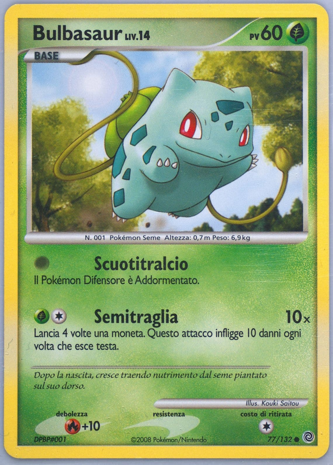 Bulbasaur Italian (77) 2007 Pokemon Diamond & Pearl Secret Wonders