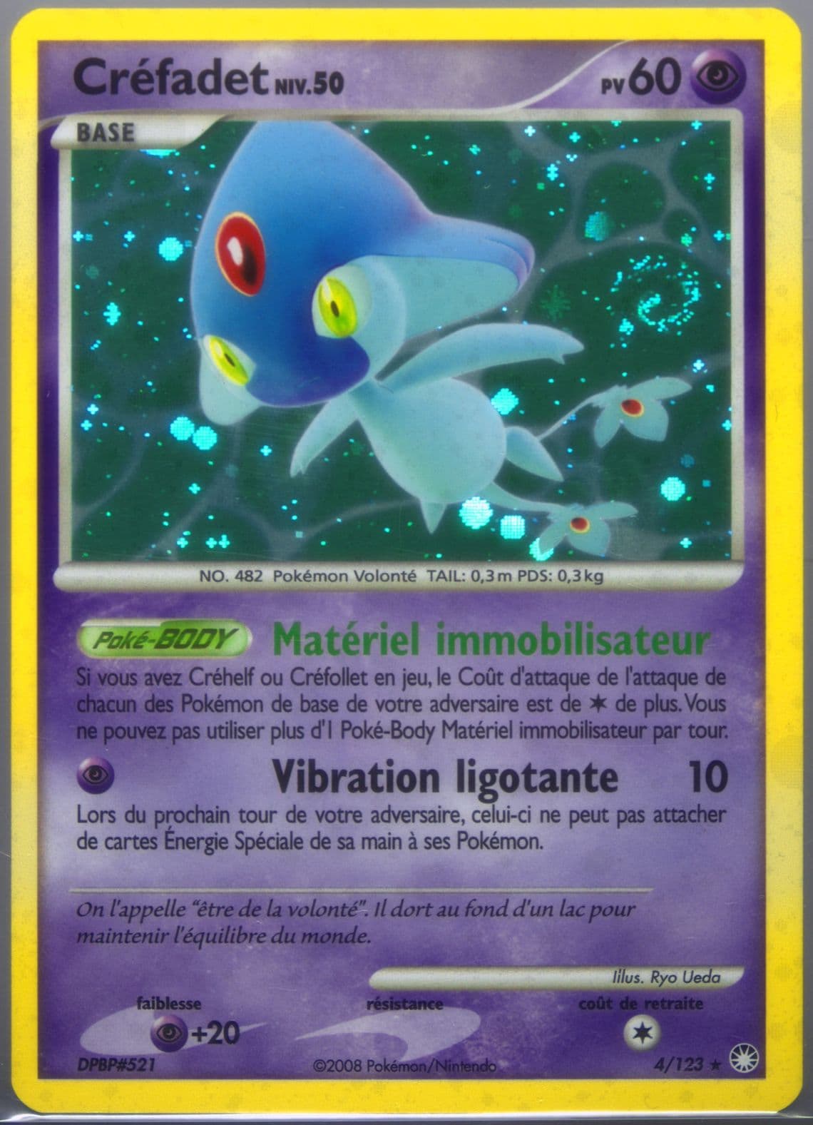 Crefadet-Holo (4) 2008 Pokemon French Diamond & Pearl Mysterious Treasures