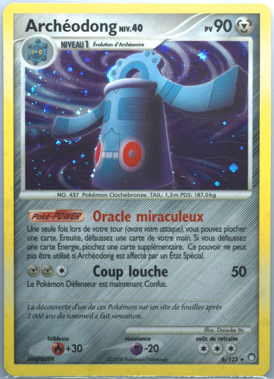 Archeodong-Holo (6) 2008 Pokemon French Diamond & Pearl Mysterious Treasures