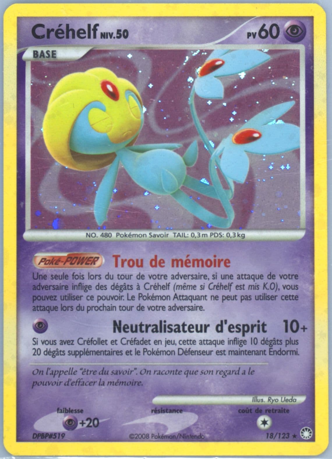 Crehelf-Holo (18) 2008 Pokemon French Diamond & Pearl Mysterious Treasures