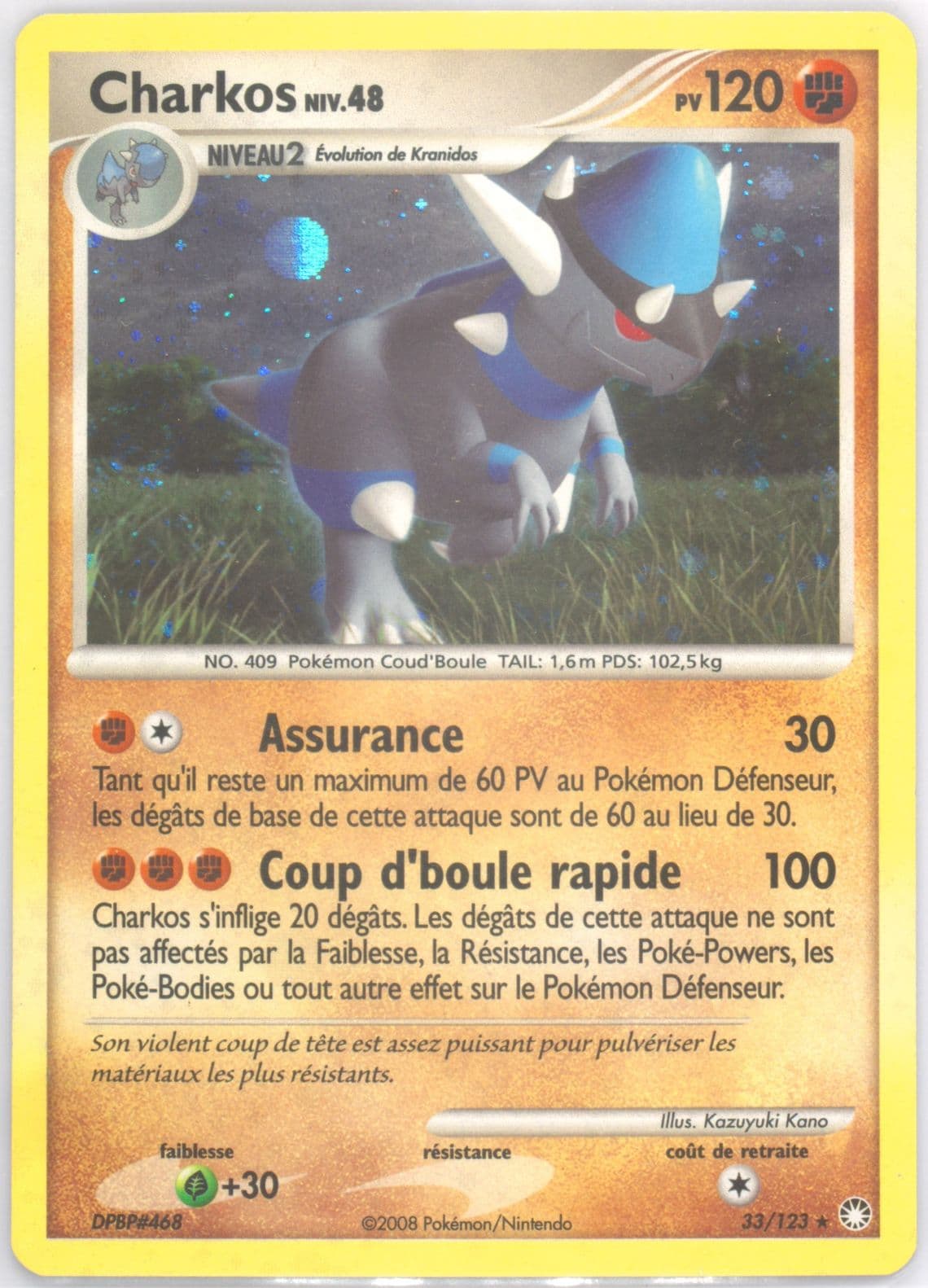 Charkos (33) 2008 Pokemon French Diamond & Pearl Mysterious Treasures