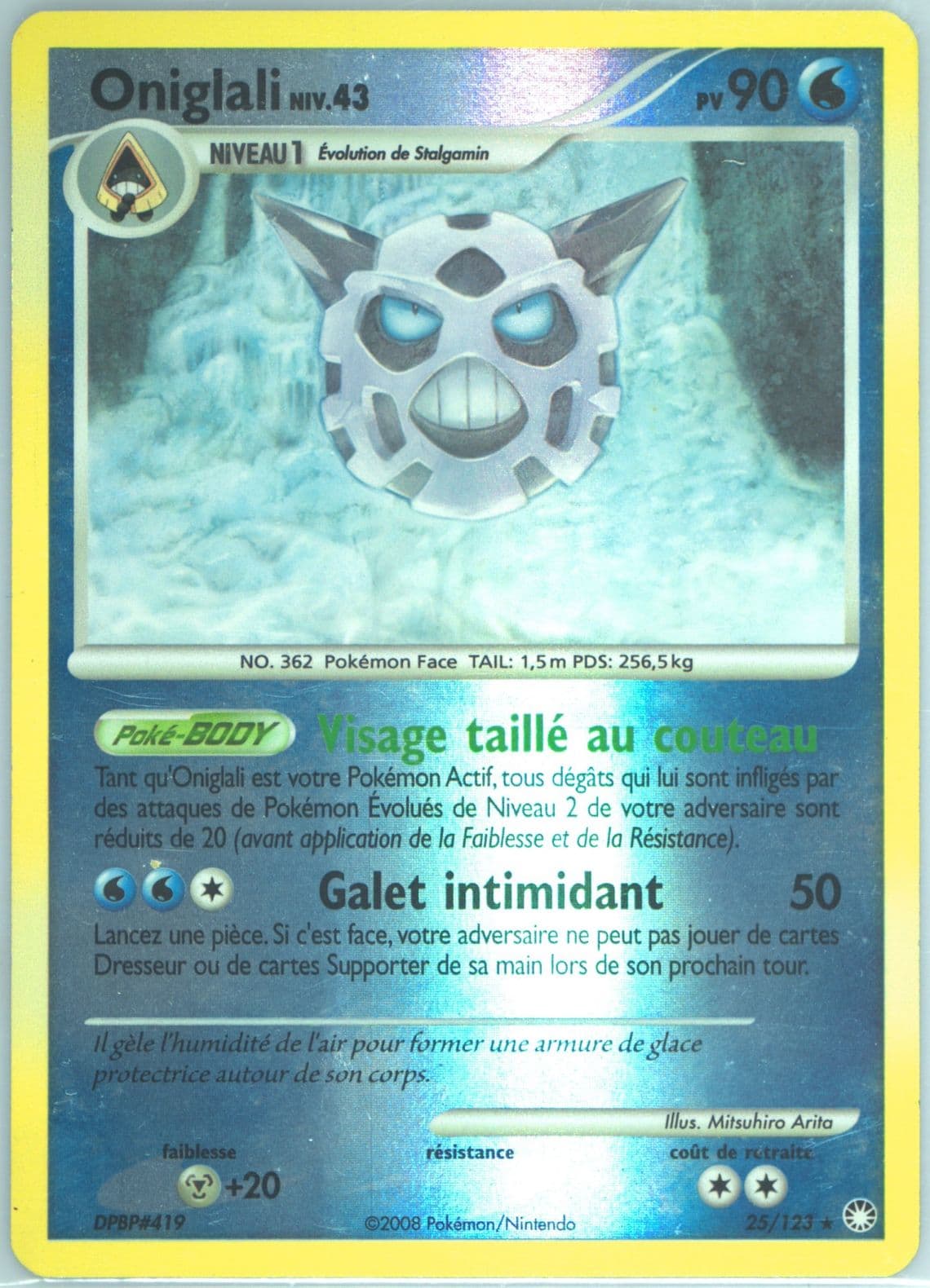Oniglali-Reverse Foil (25) 2008 Pokemon French Diamond & Pearl Mysterious Treasures