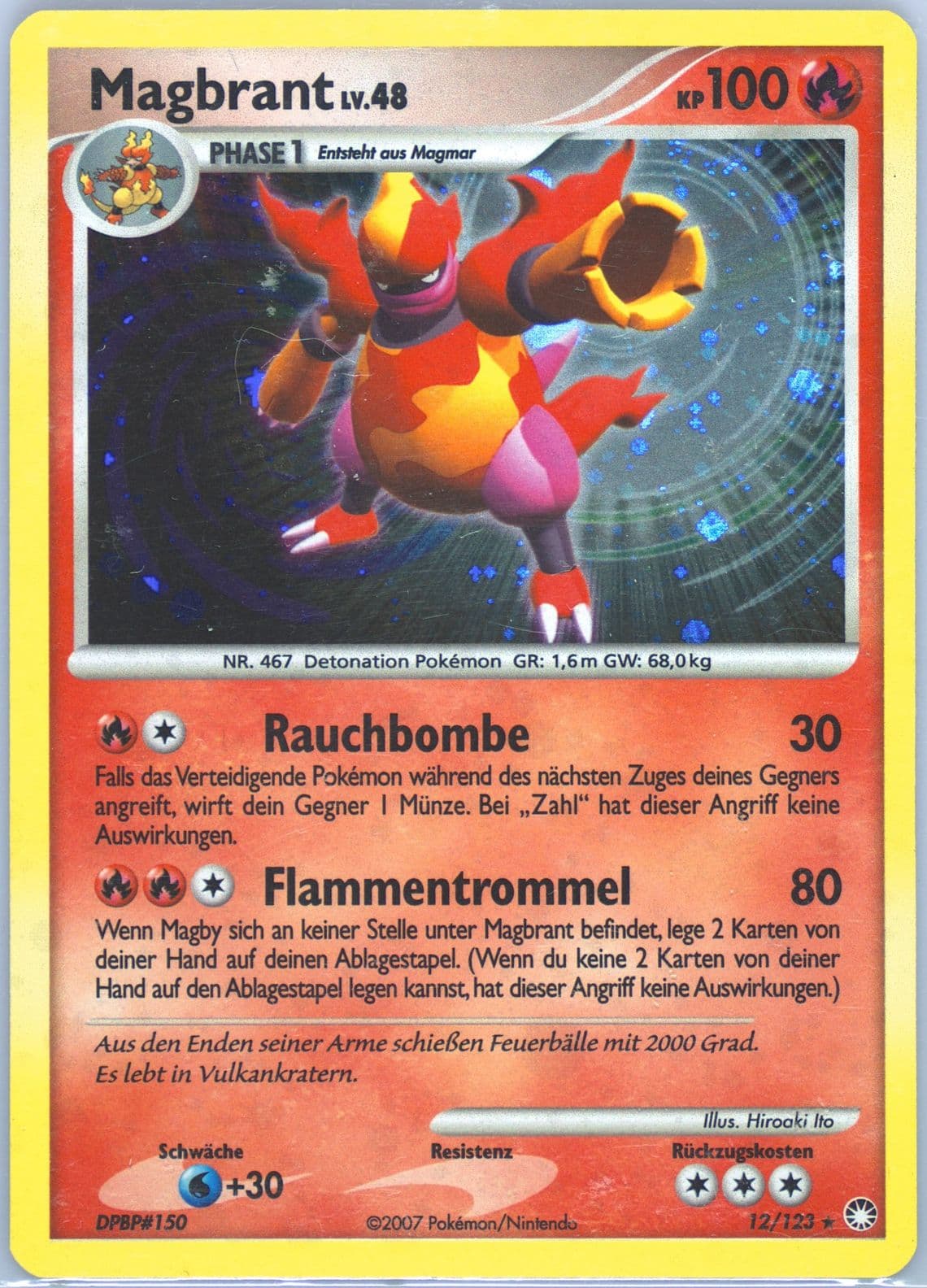 Magbrant-Holo German (12) 2007 Pokemon Diamond & Pearl Mysterious Treasures