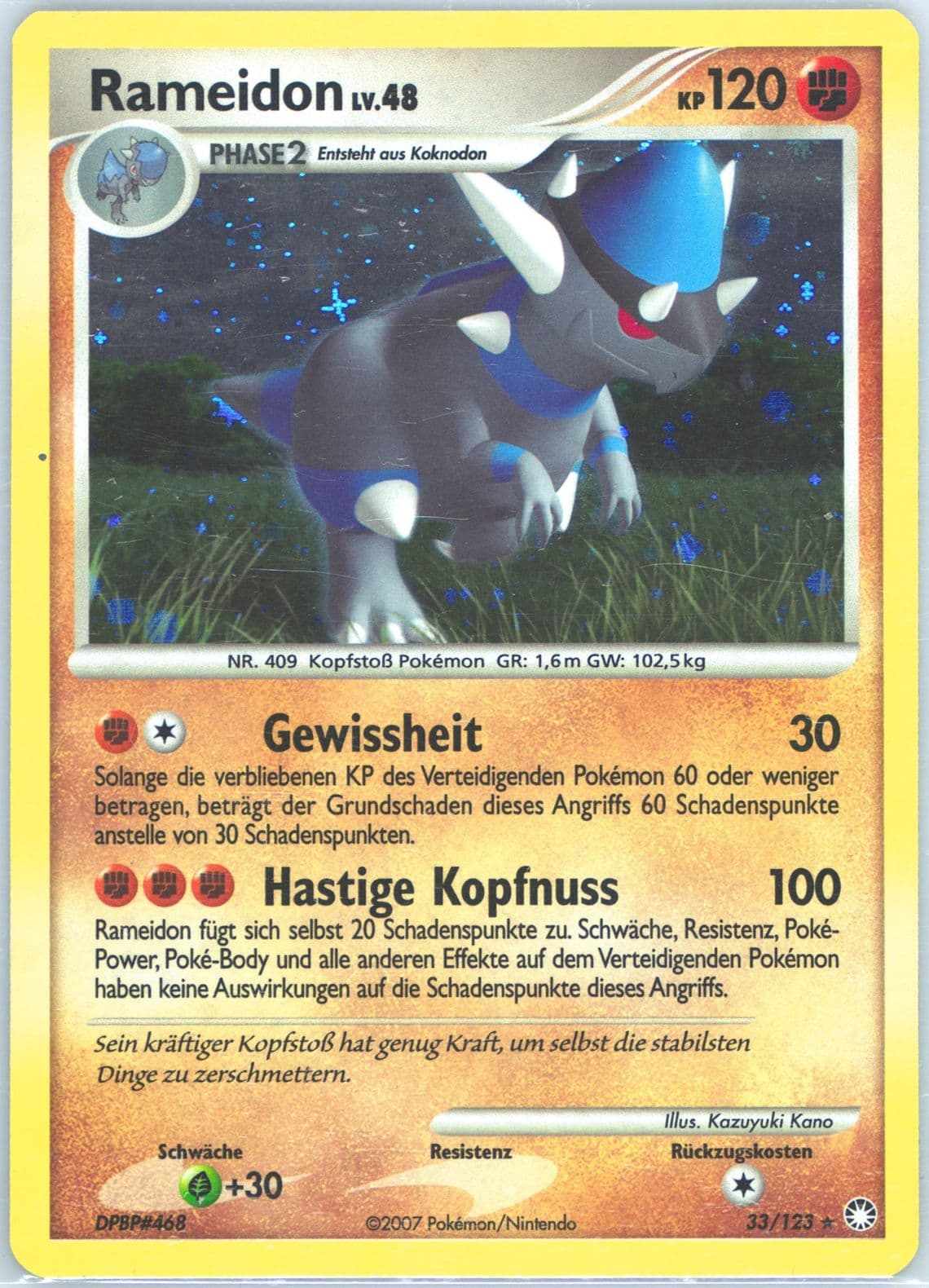 Rameidon German (33) 2007 Pokemon Diamond & Pearl Mysterious Treasures