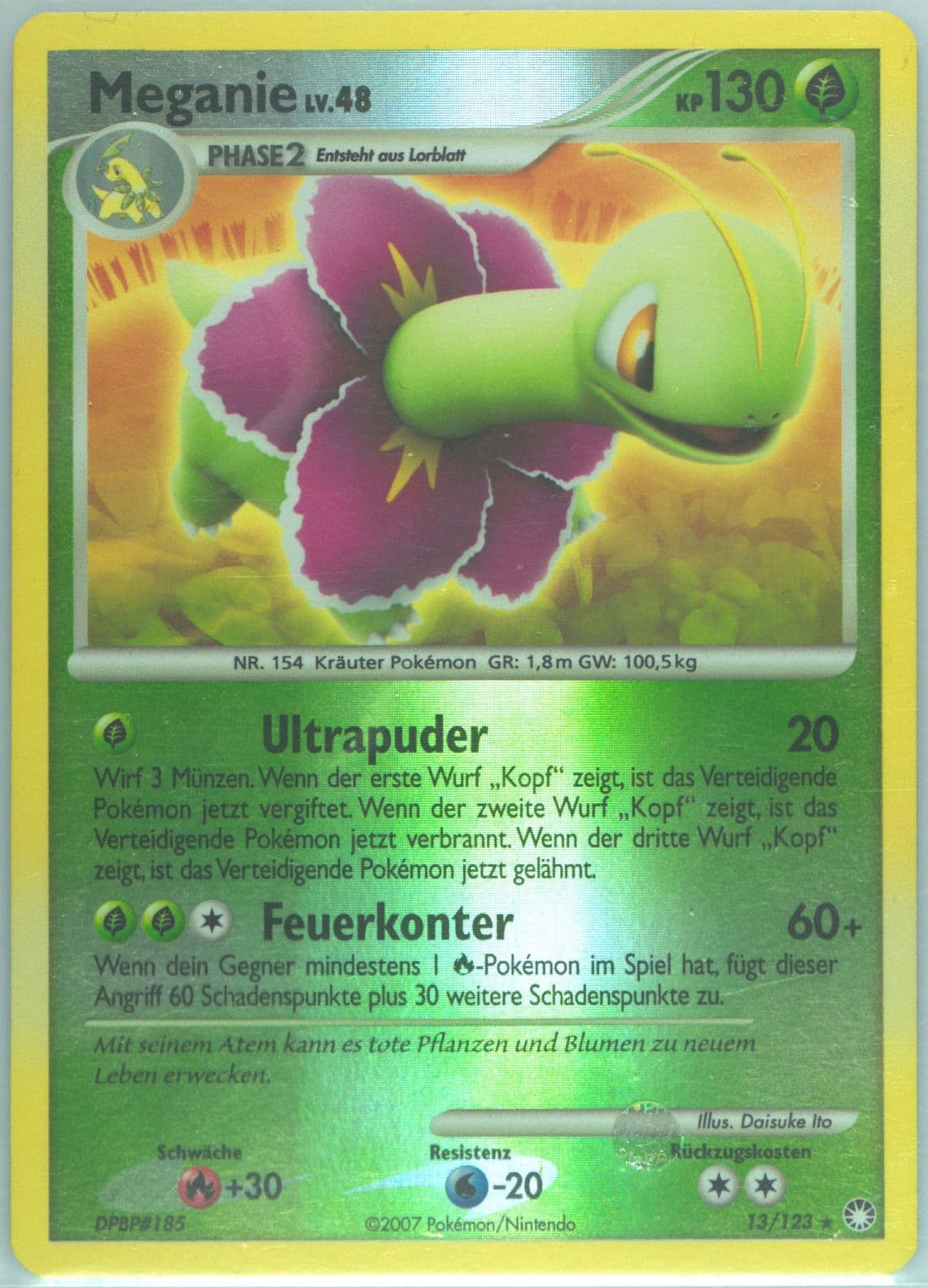 Meganie-Reverse Foil German (13) 2007 Pokemon Diamond & Pearl Mysterious Treasures