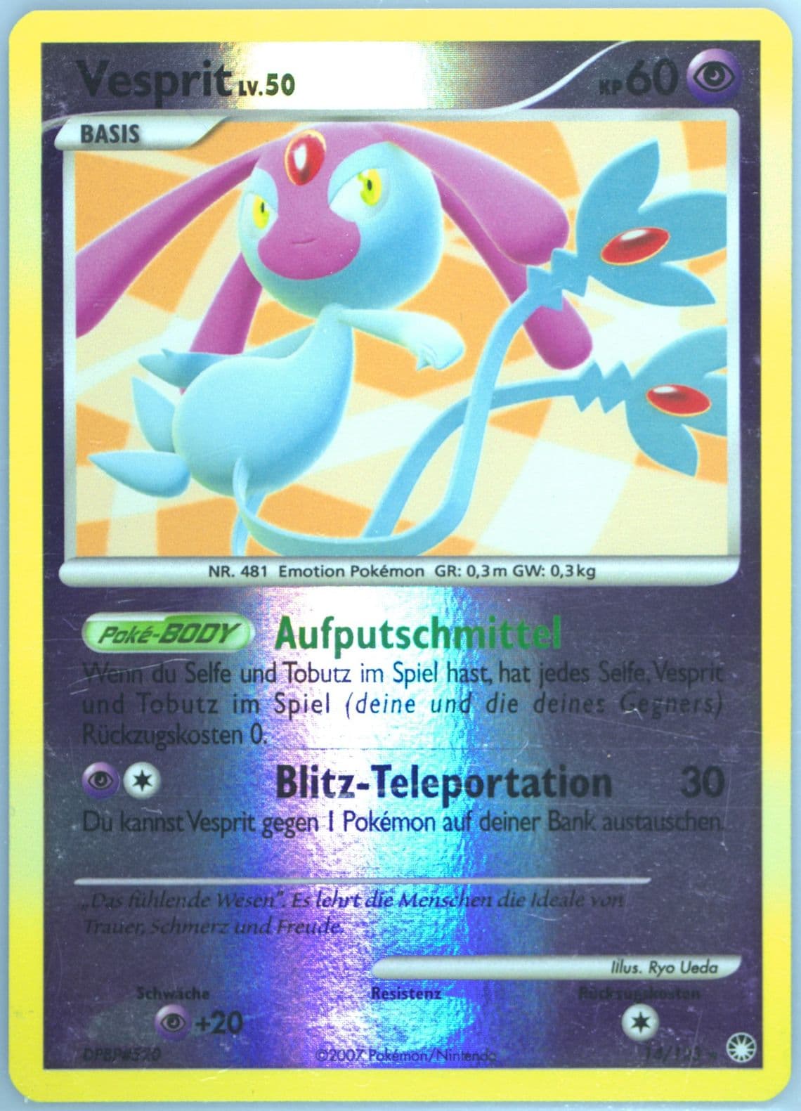 Vesprit-Reverse Foil German (14) 2007 Pokemon Diamond & Pearl Mysterious Treasures